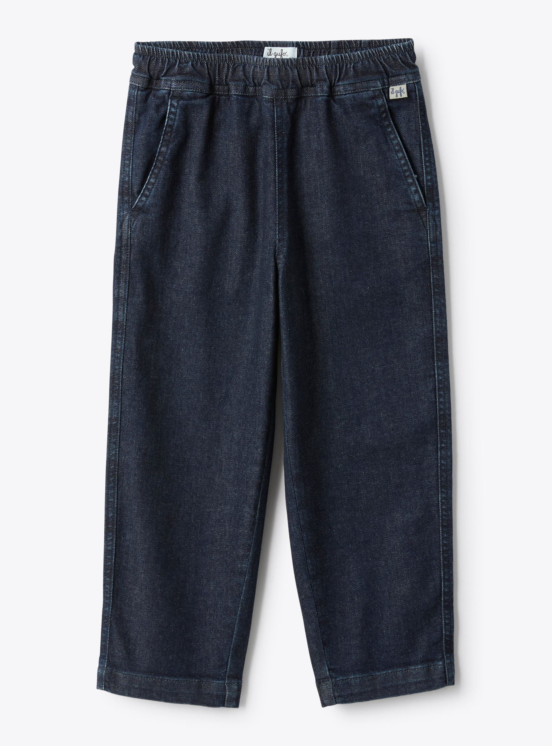 Carrot-fit trousers in denim - Trousers - Il Gufo