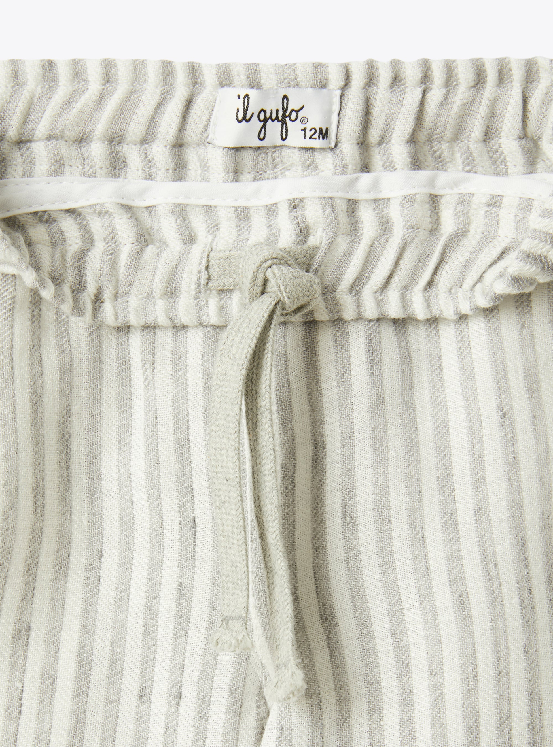 Linen carrot pants - Grey | Il Gufo