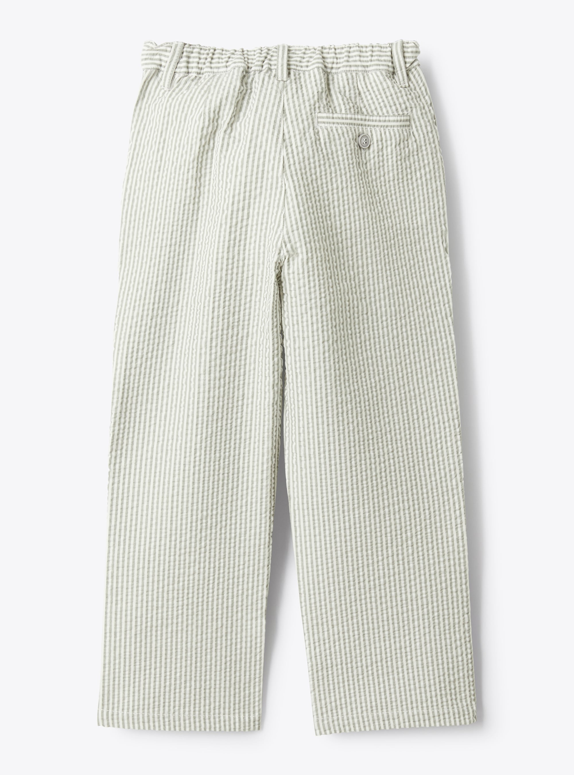Pantalone in seersucker a righe - Grigio | Il Gufo