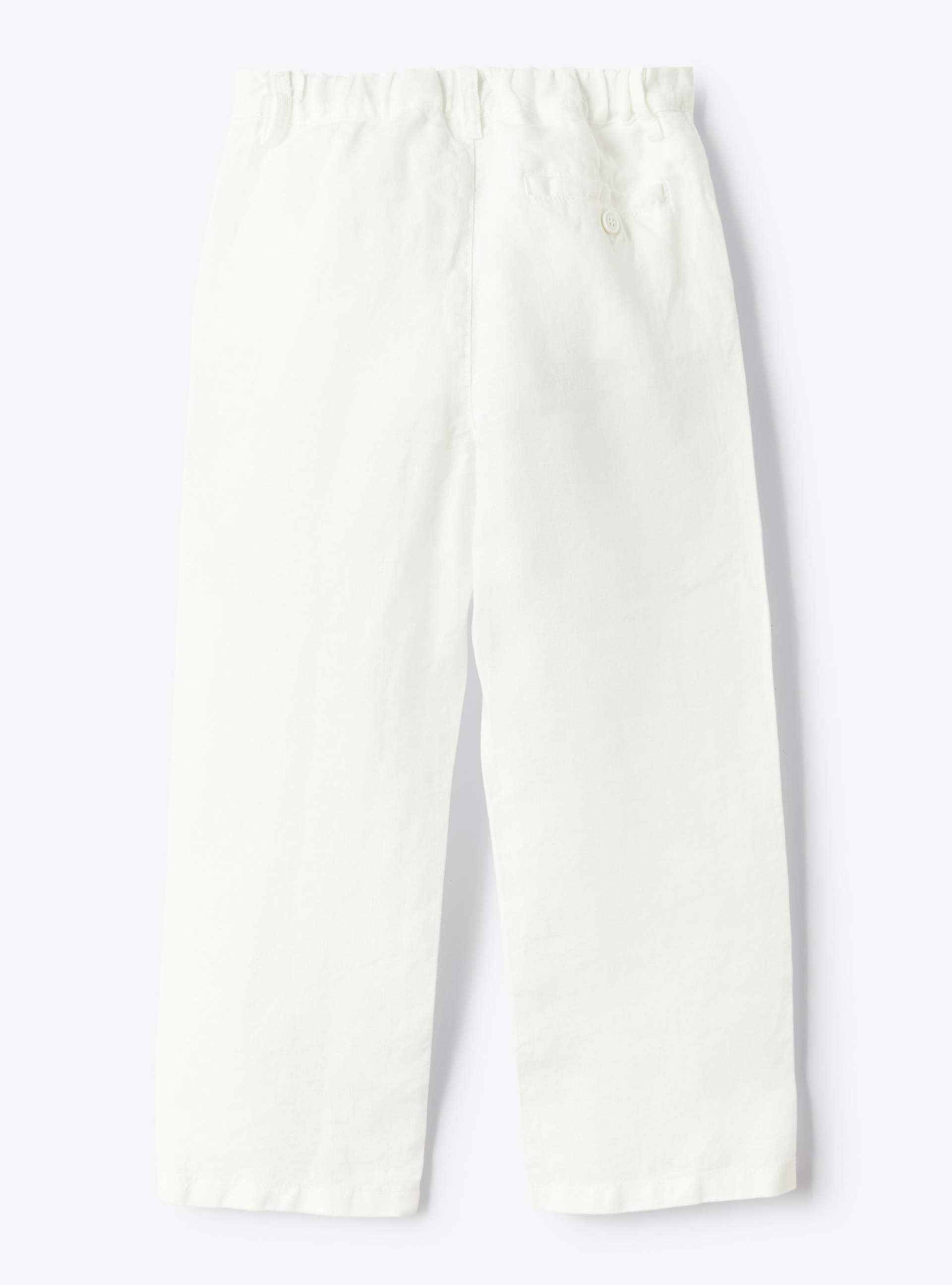Linen pants with pleats - White | Il Gufo