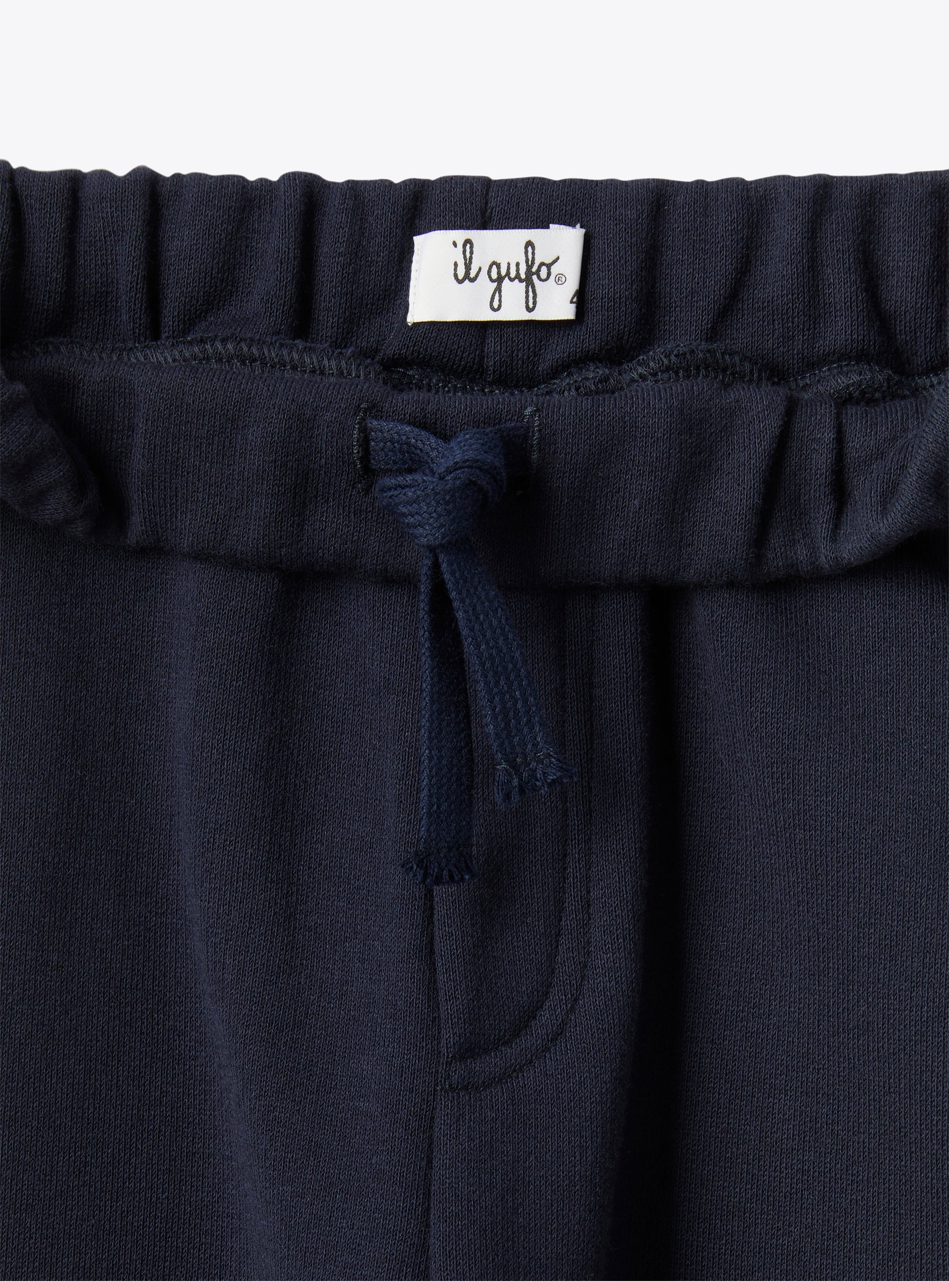 Cargo pants in cotton fleece - Blue | Il Gufo