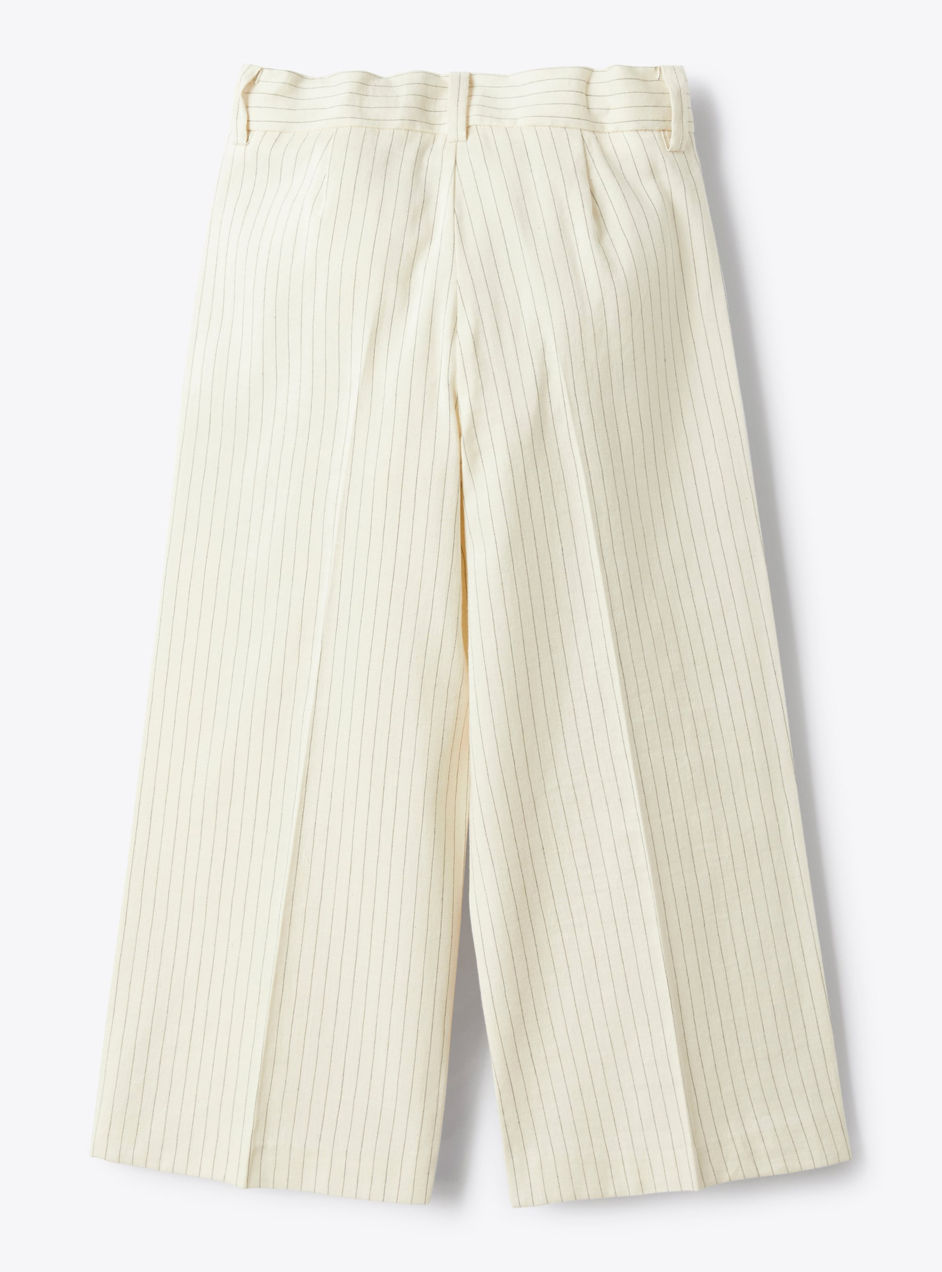 Striped cotton pants with a straight leg cut - White | Il Gufo