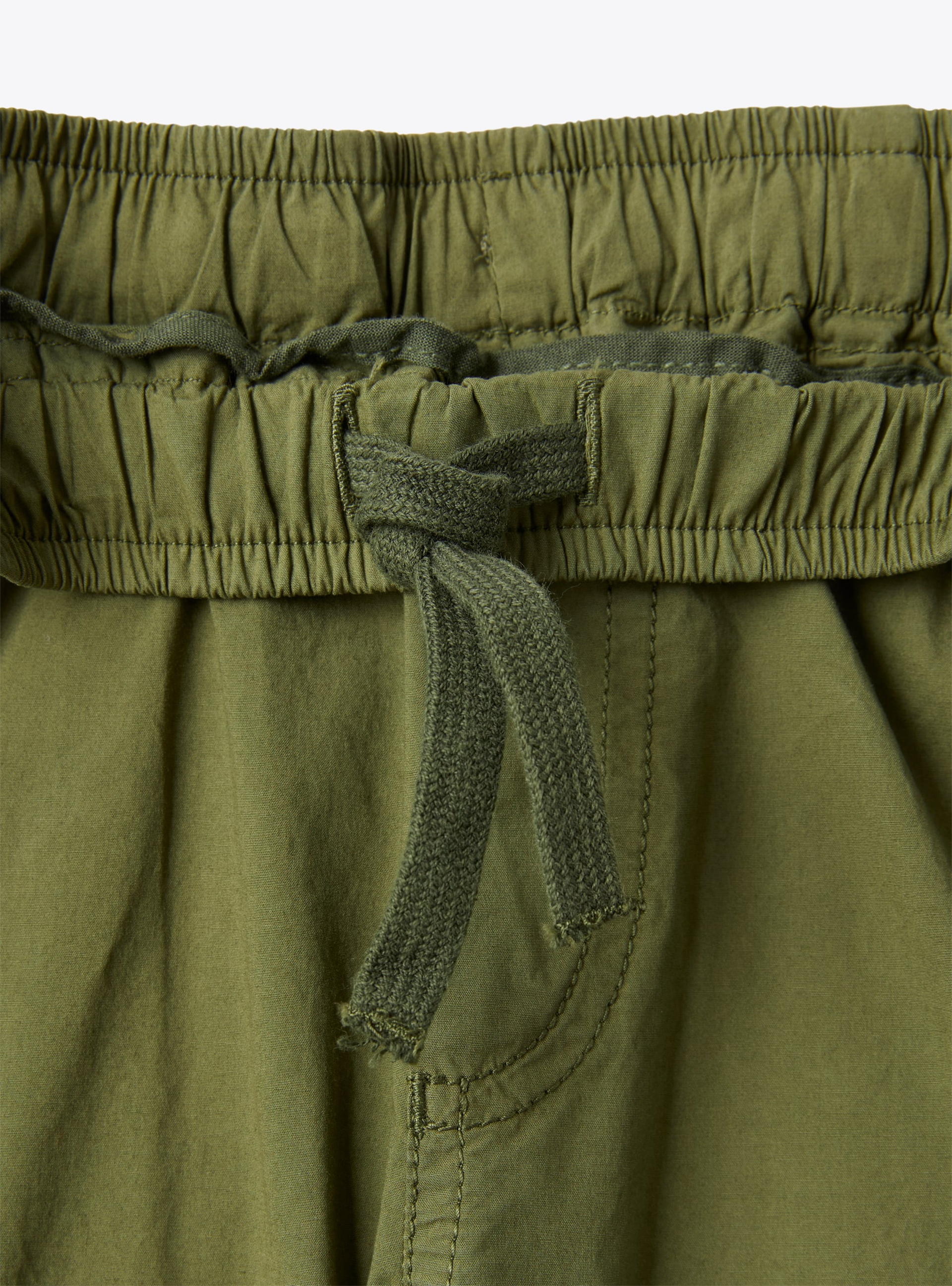 Cargo pants in poplin - Green | Il Gufo