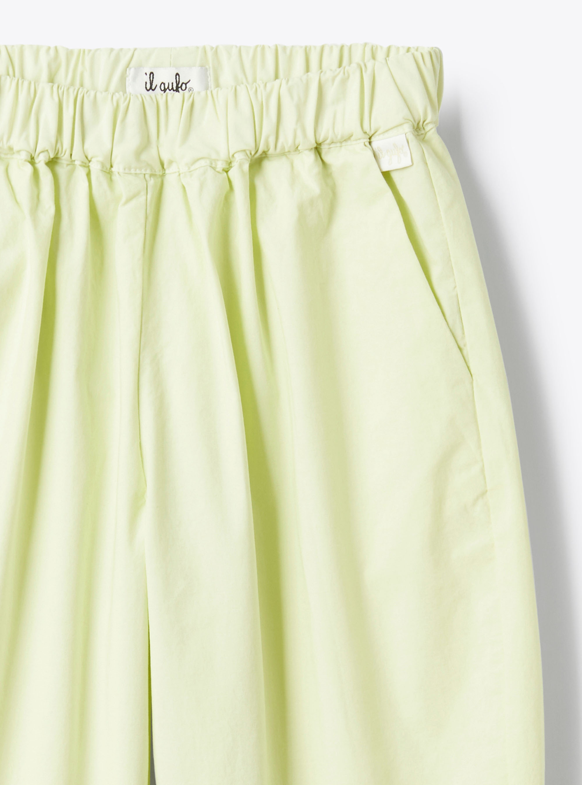 Barrel pants in cotton poplin - Зеленый | Il Gufo
