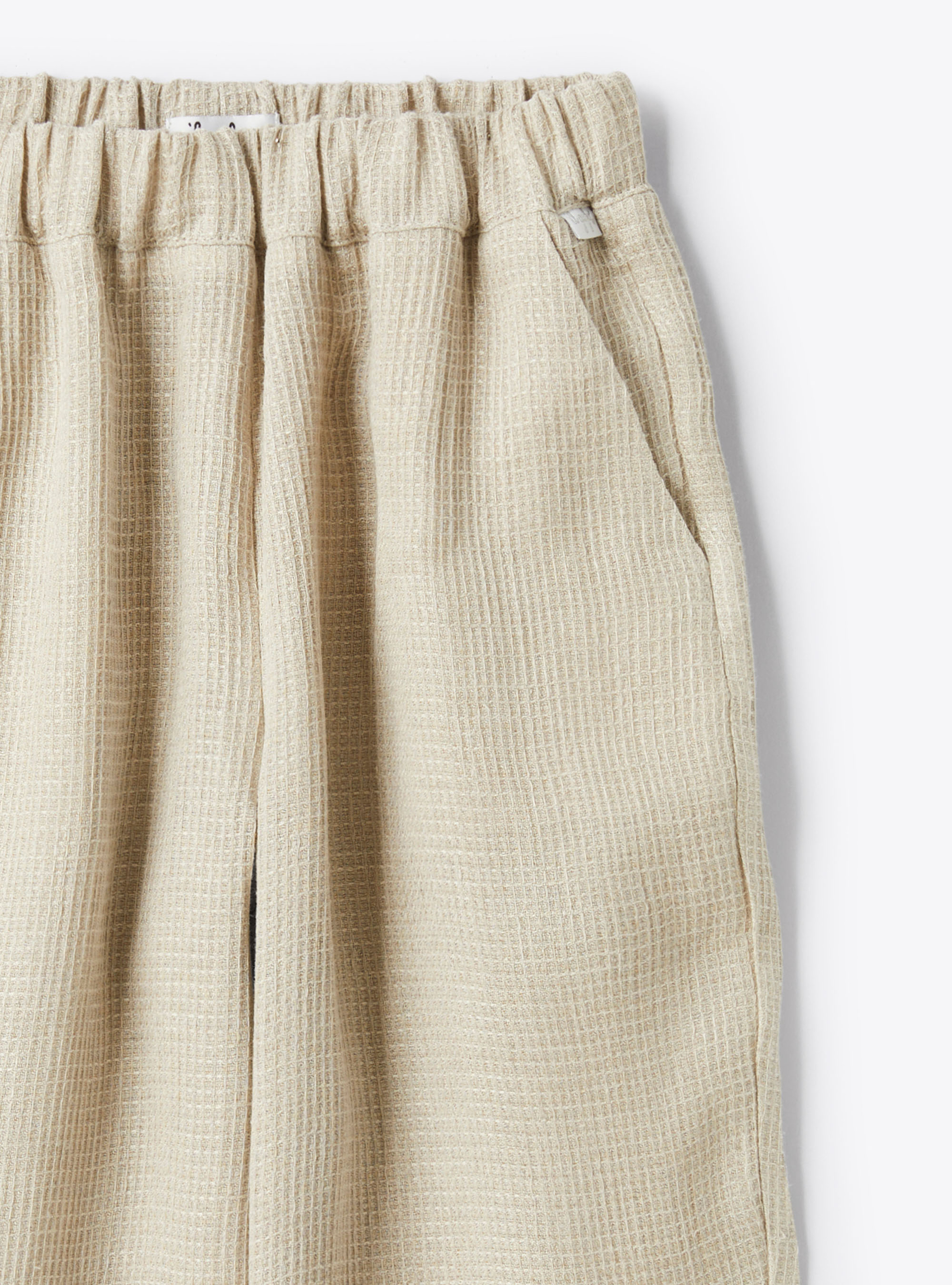 Waffle-Leinenhose - Braun | Il Gufo