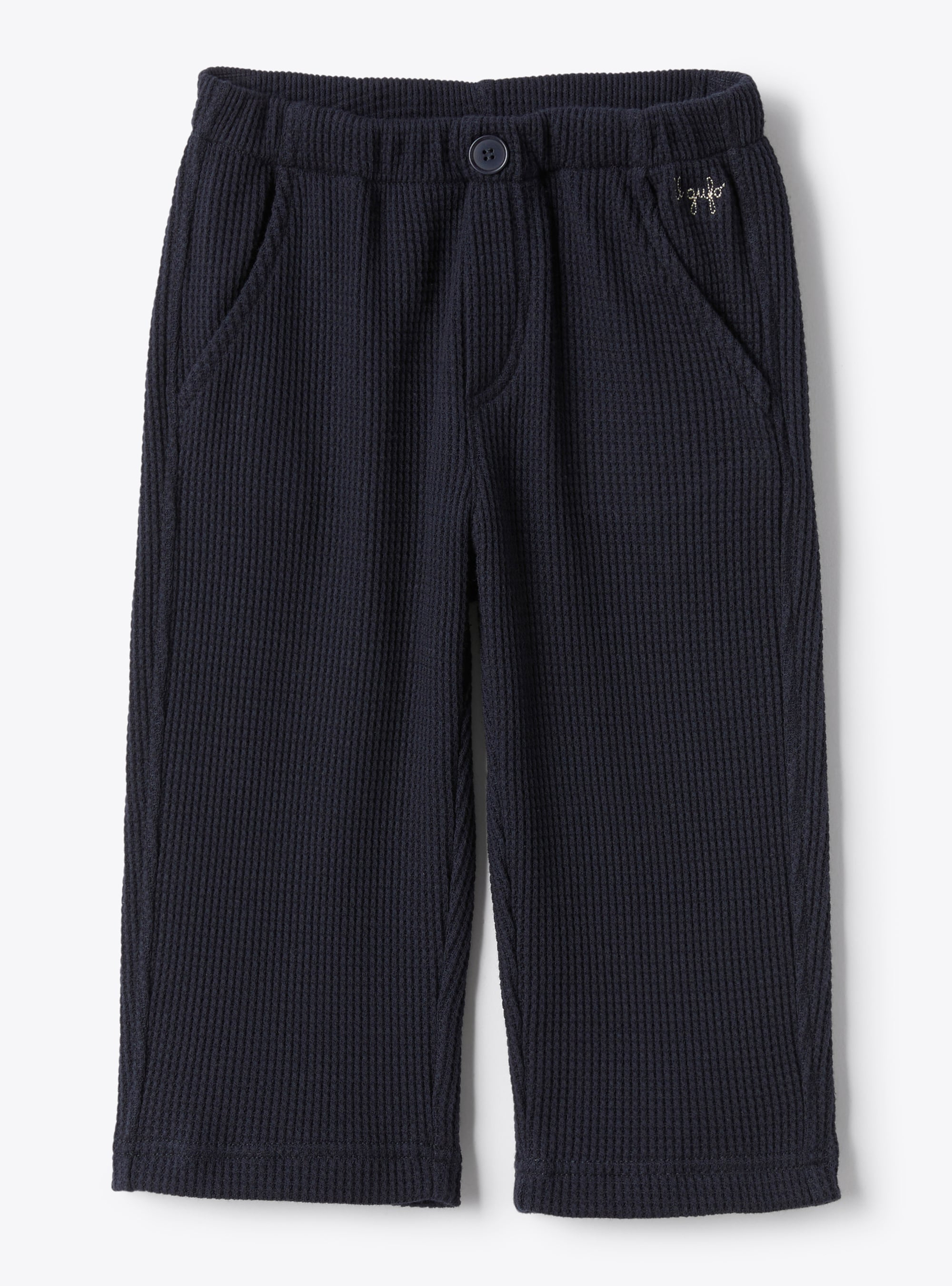 Waffle cotton pants - Trousers - Il Gufo