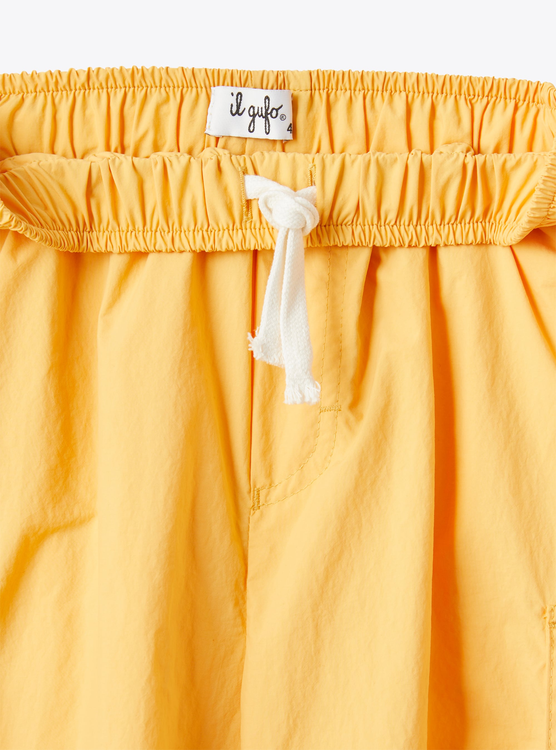 Carrot fit pants in Re-tech nylon - Yellow | Il Gufo