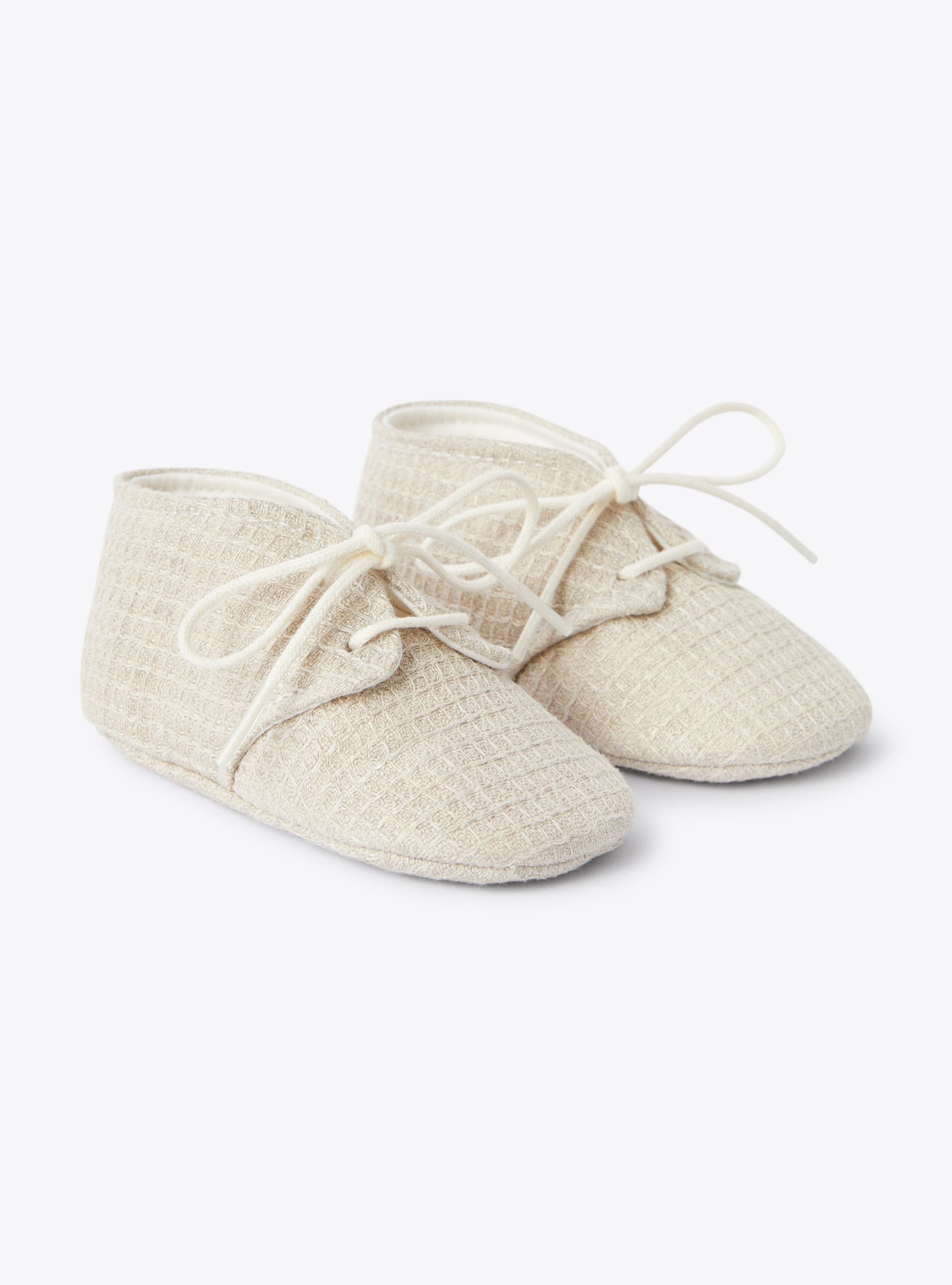 Waffle linen baby shoes - Shoes - Il Gufo