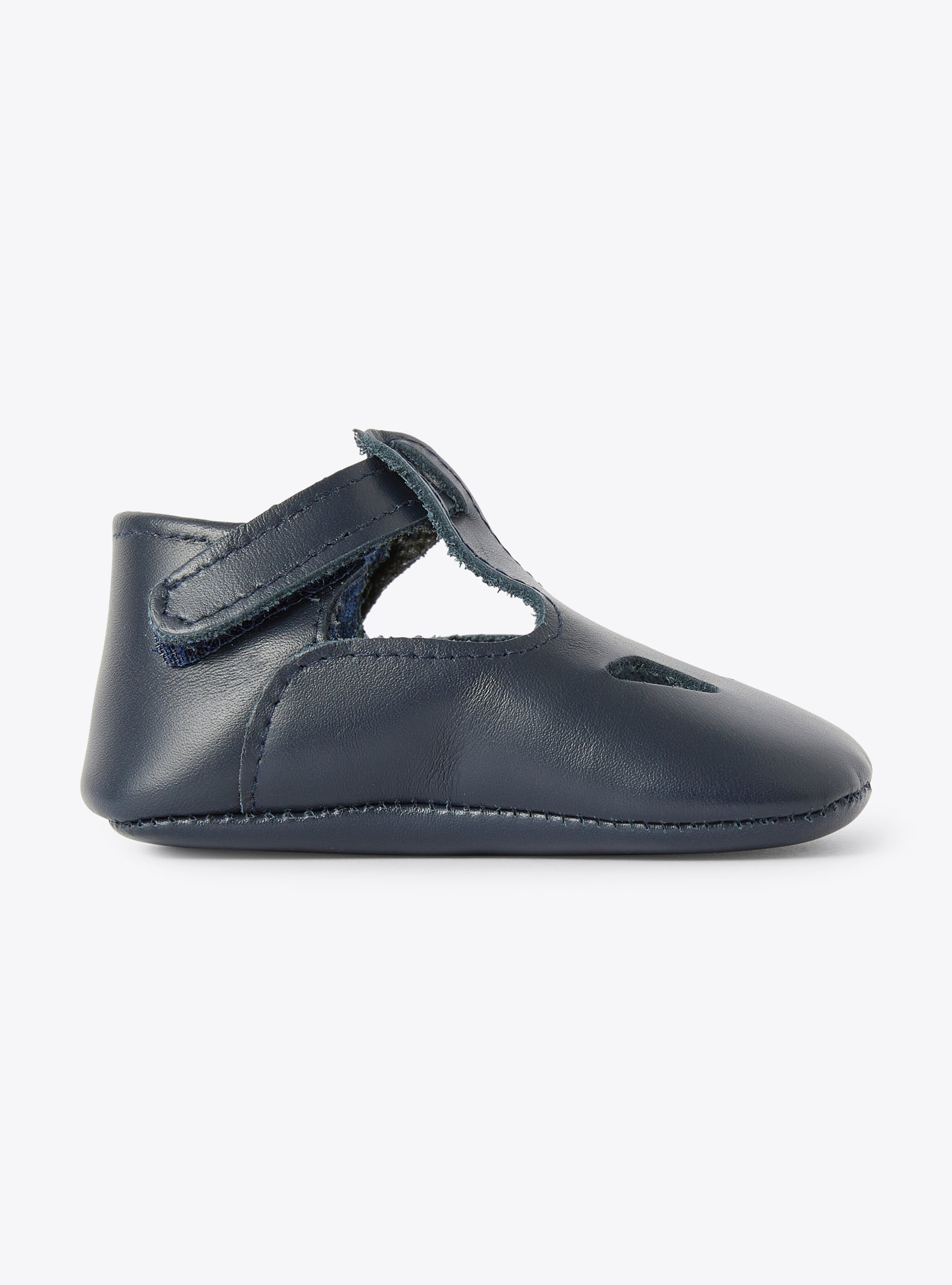 Nappa-Lederschuhe für Neugeborene - Blau | Il Gufo