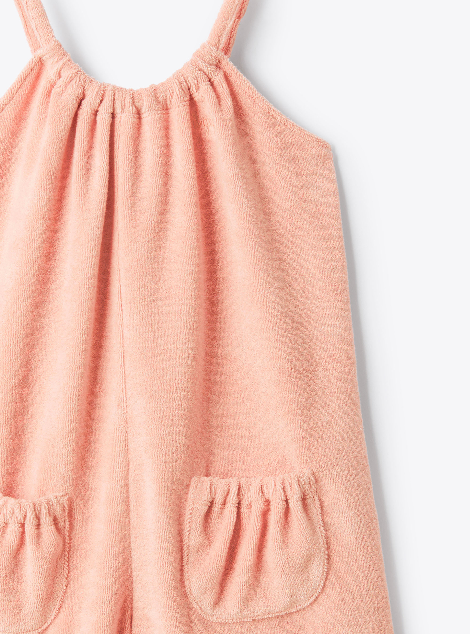 Cotton terry romper - Pink | Il Gufo