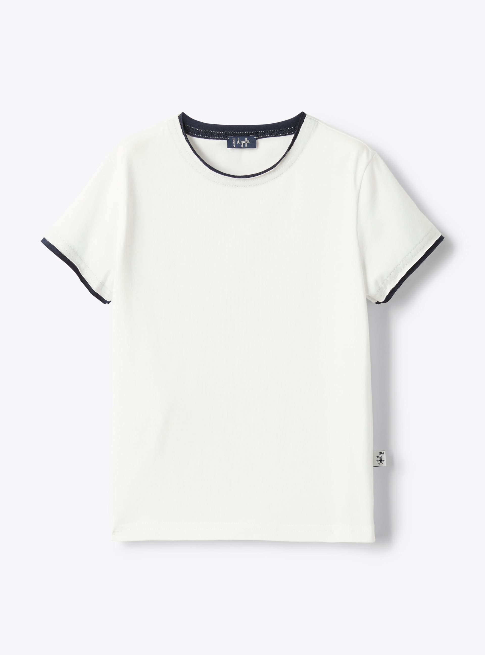 Jersey t-shirt with contrast edging - T-shirts - Il Gufo