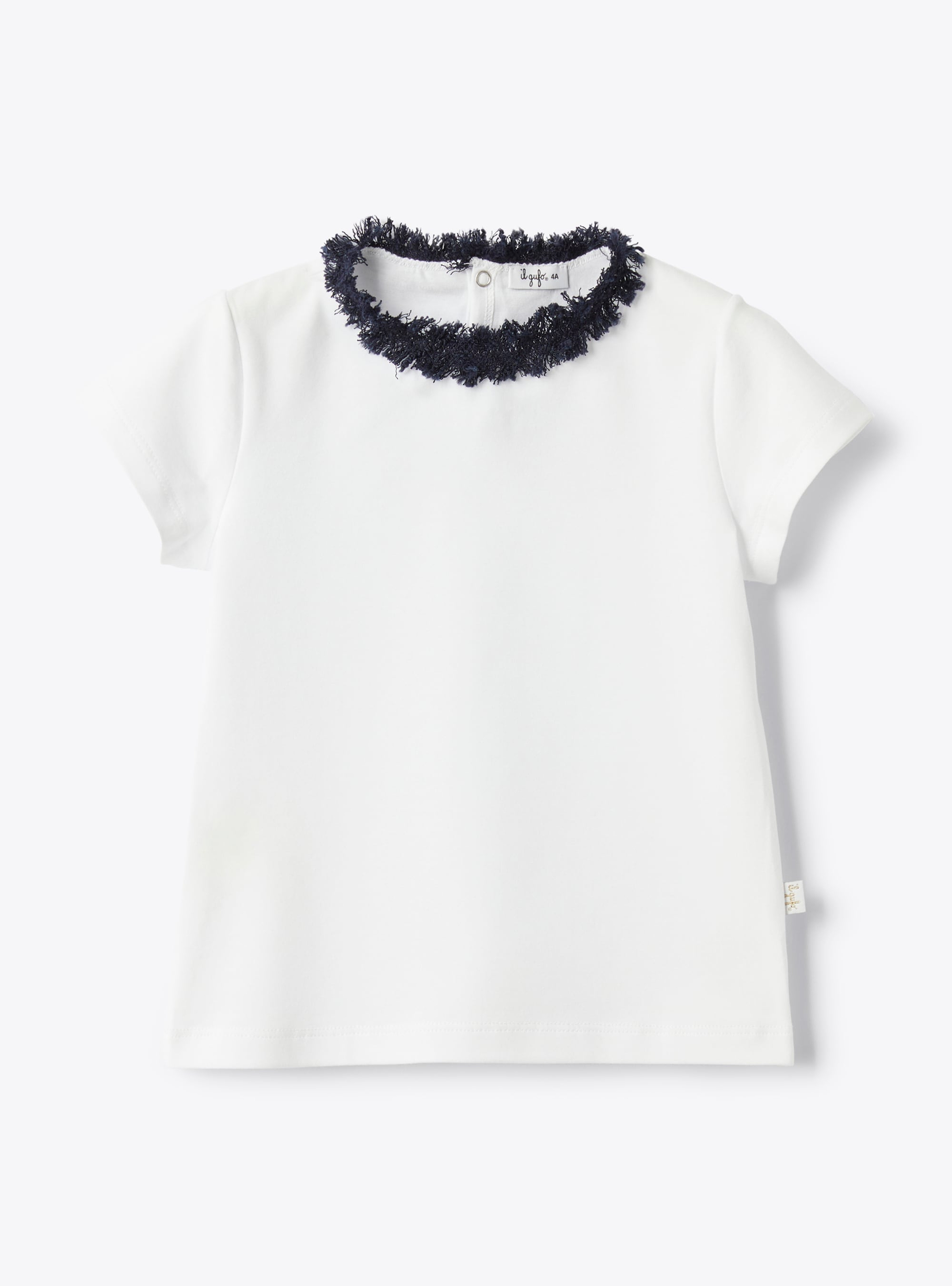 Fringed jersey t-shirt - T-shirts - Il Gufo