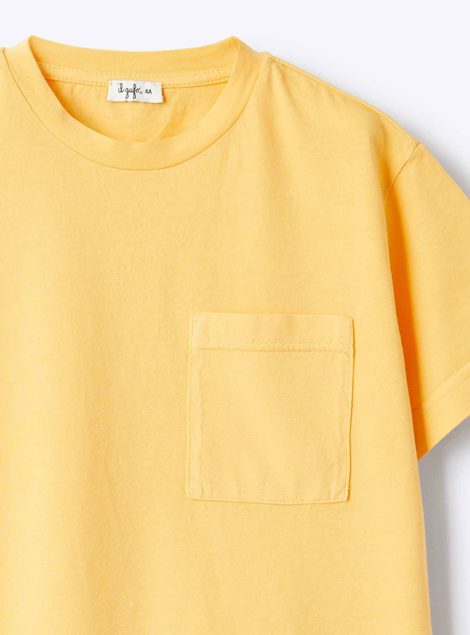 T-shirt in jersey di cotone organico - Arancione | Il Gufo