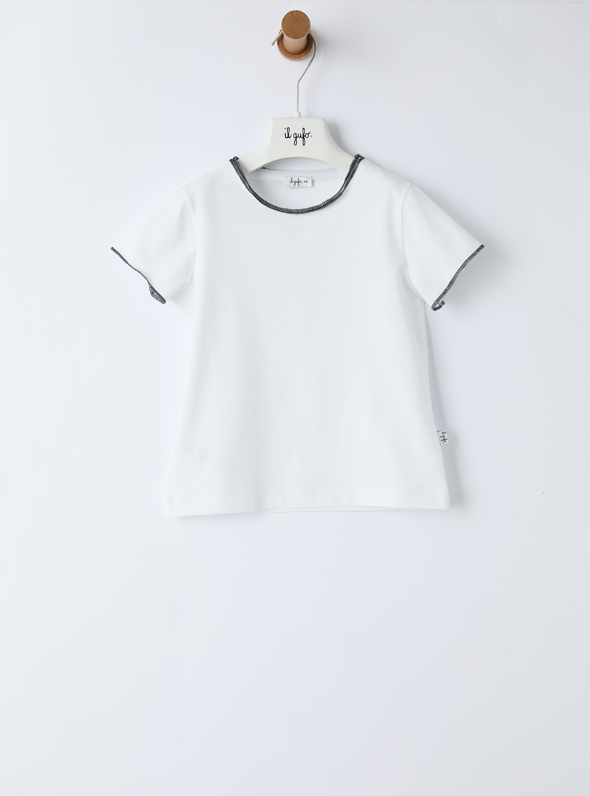 T-shirt con bordi a contrasto - T-shirt - Il Gufo