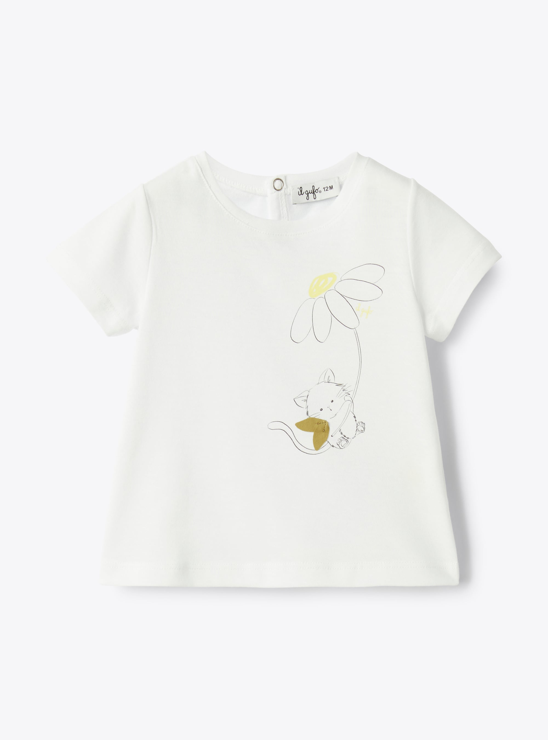 T-Shirt mit Druck und Applikation - T-shirts - Il Gufo