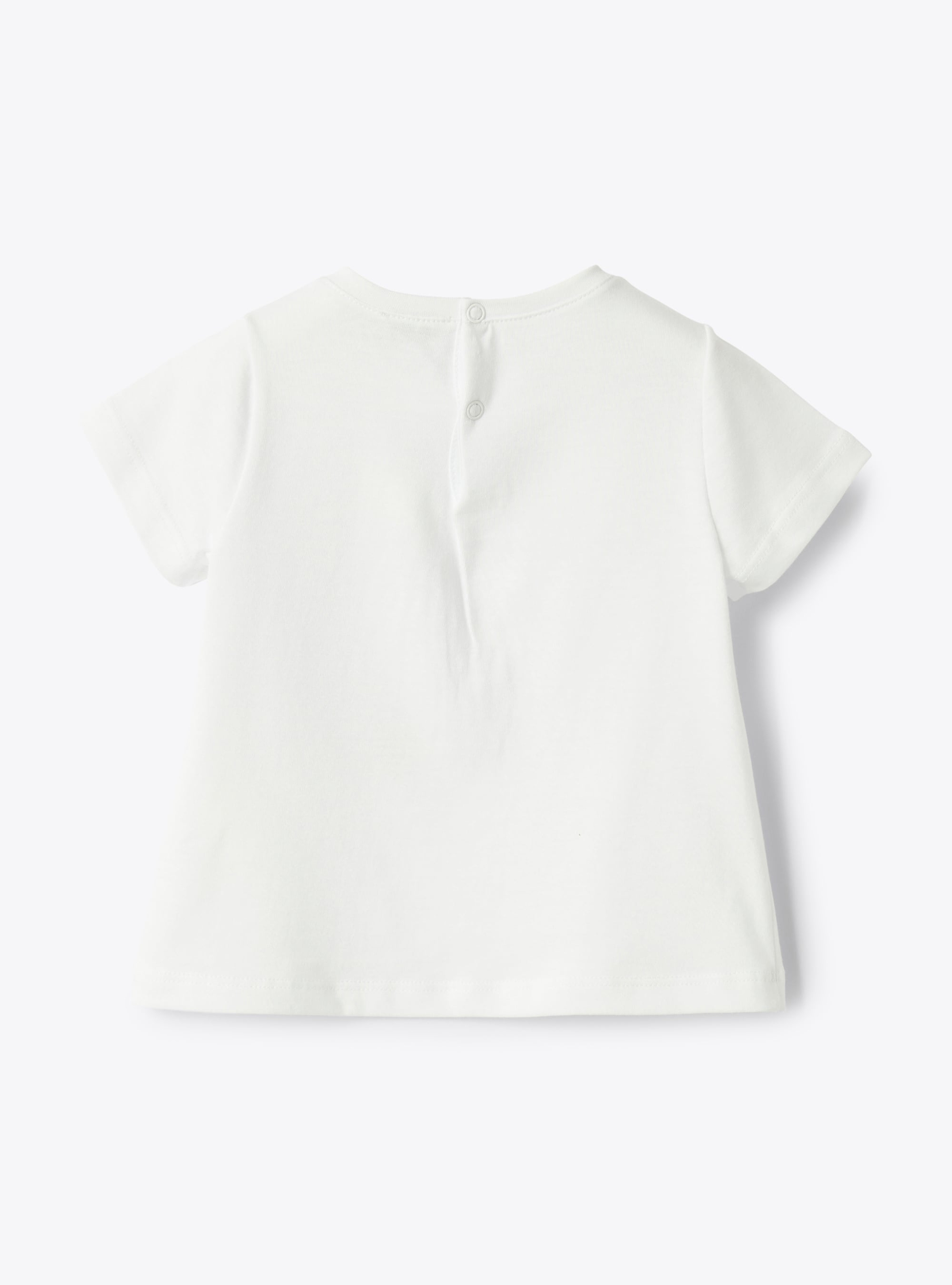 T-shirt avec imprimé et application - Blanc | Il Gufo