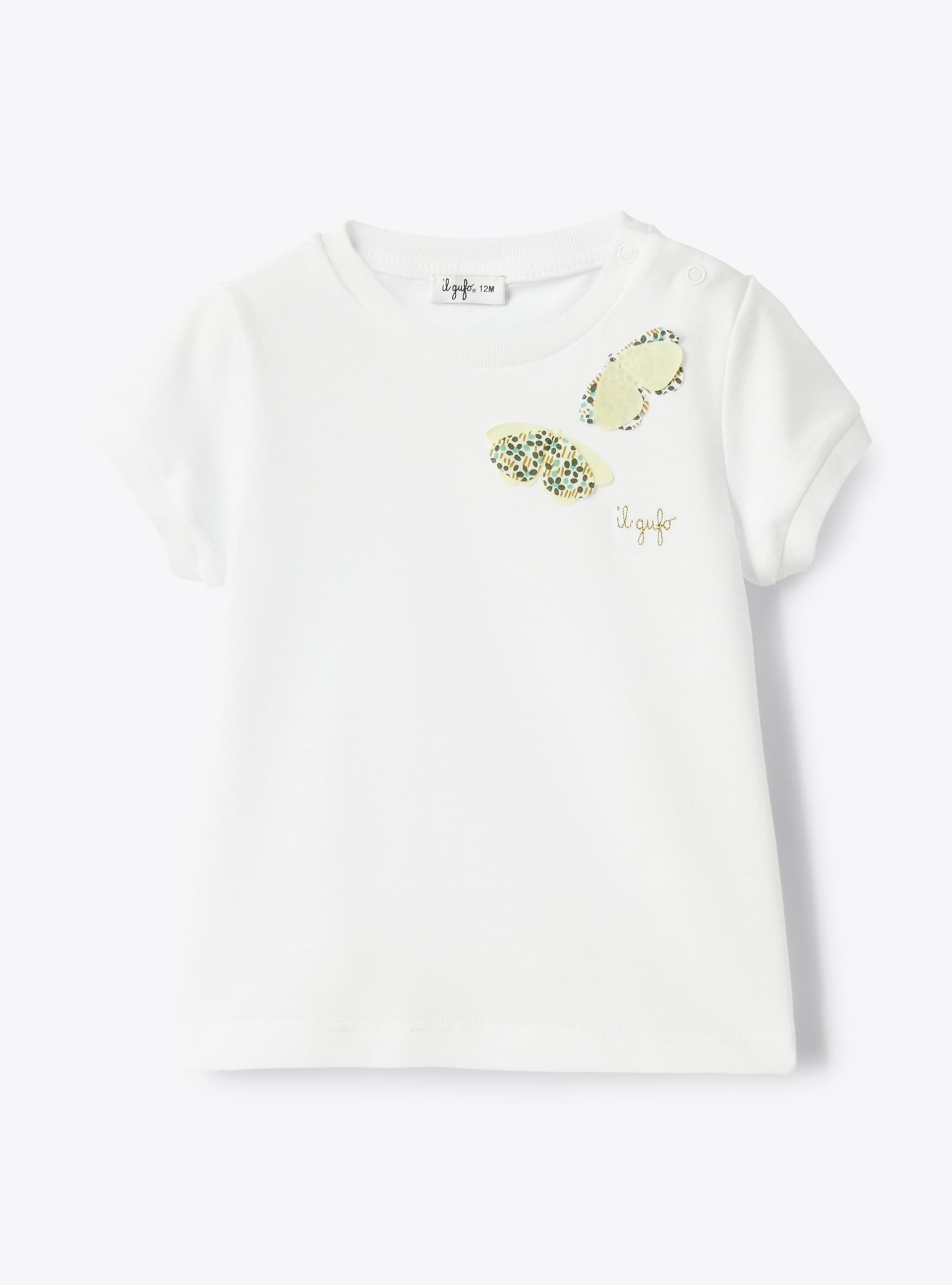 T-shirt avec applications en Liberty Fabric - T-shirts - Il Gufo