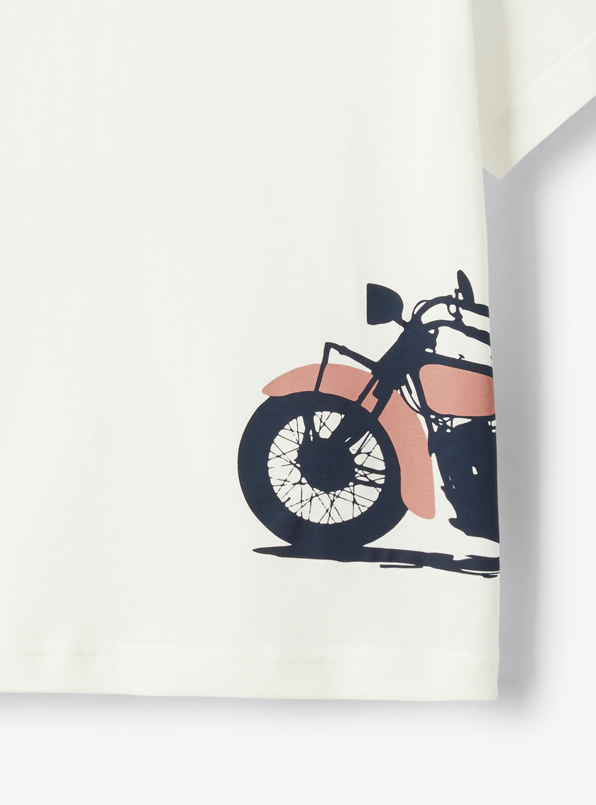 Regular fit t-shirt with print - White | Il Gufo