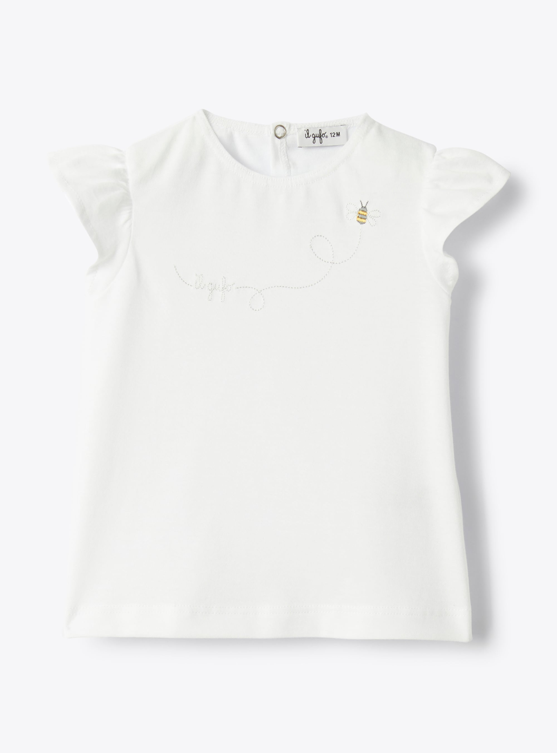 T-shirt en jersey avec manches volant - T-shirts - Il Gufo