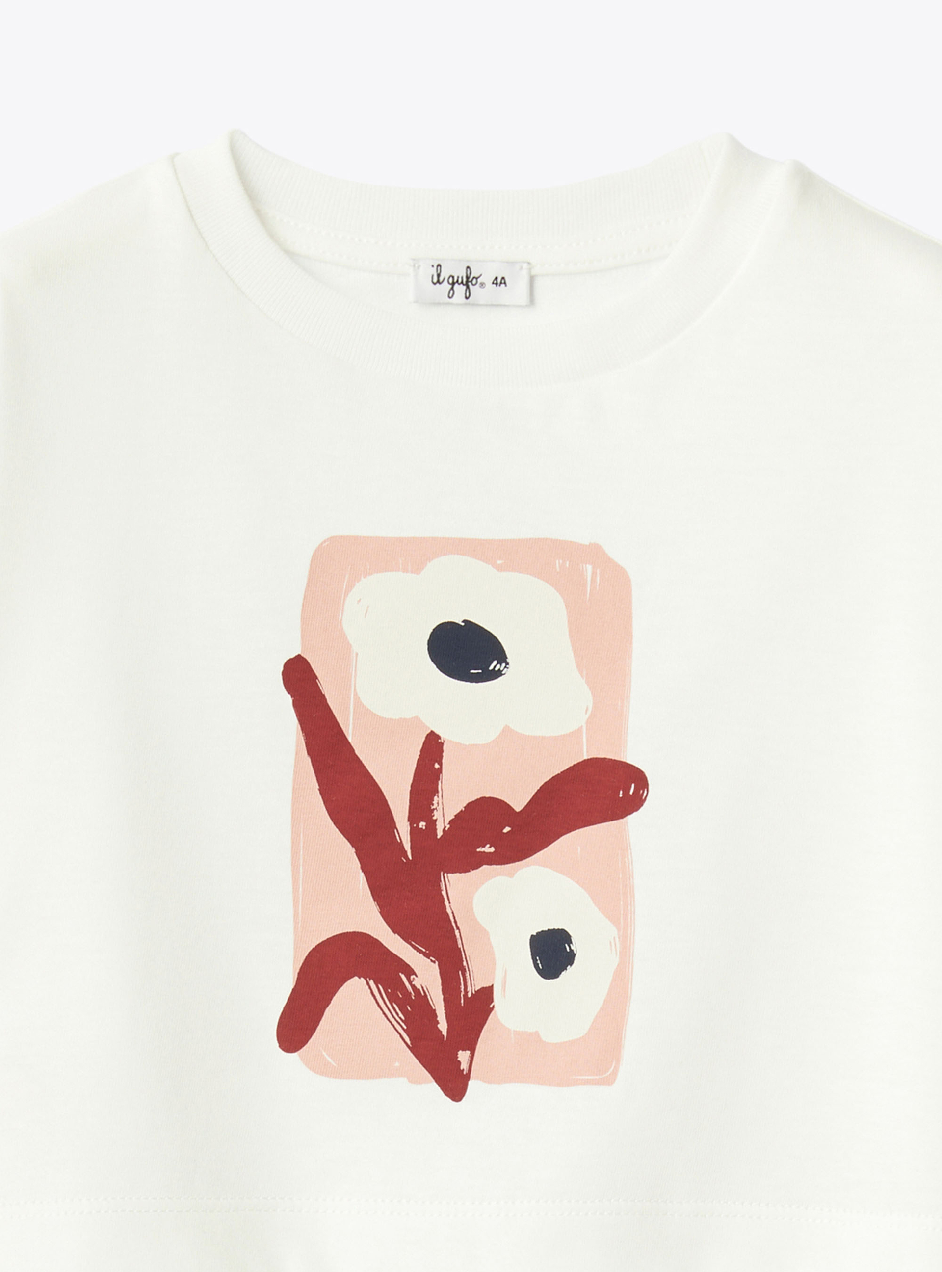 Cropped T-Shirt aus Jersey - Weiss | Il Gufo