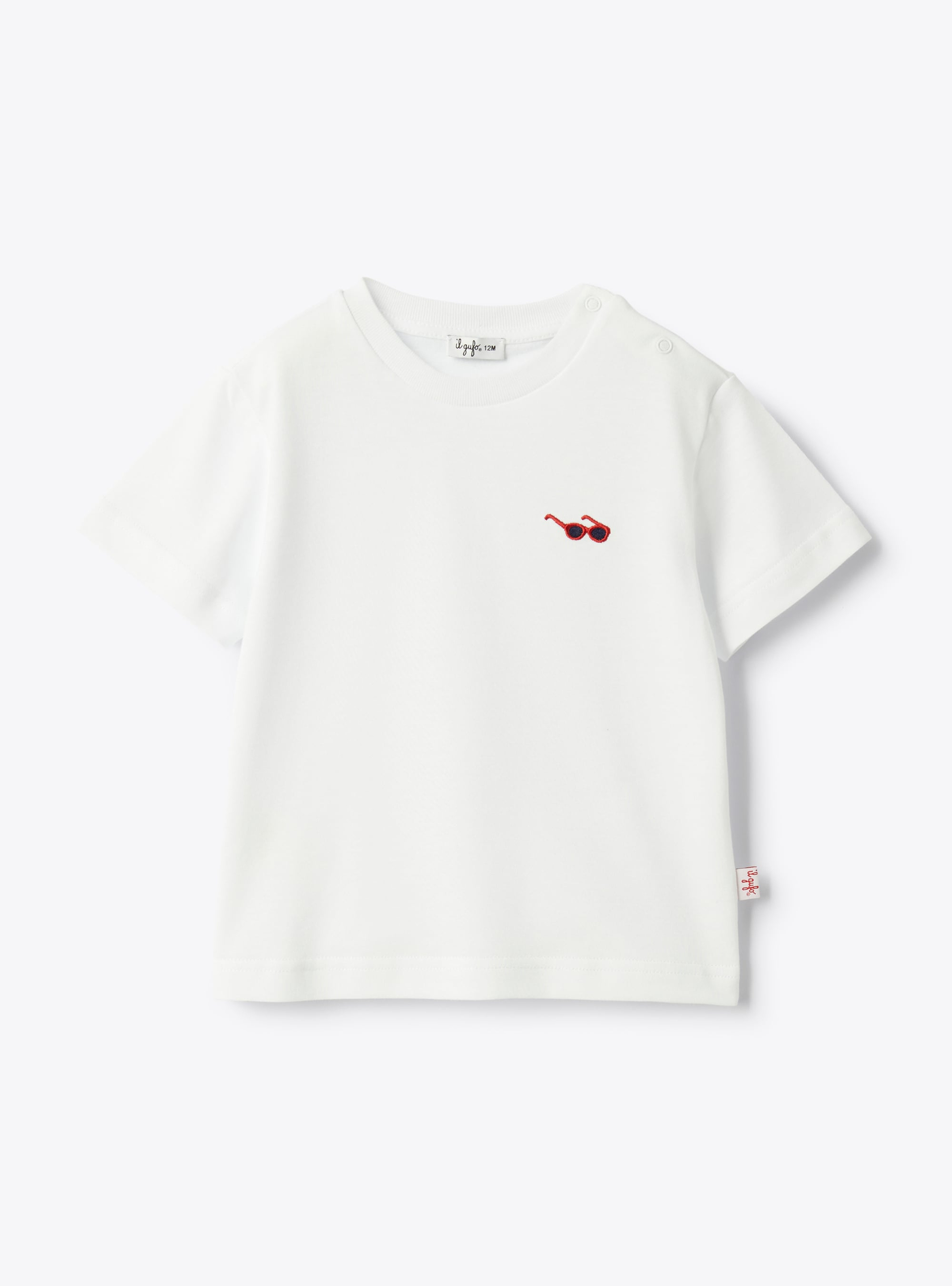 Jersey t-shirt with embroidery - T-shirts - Il Gufo