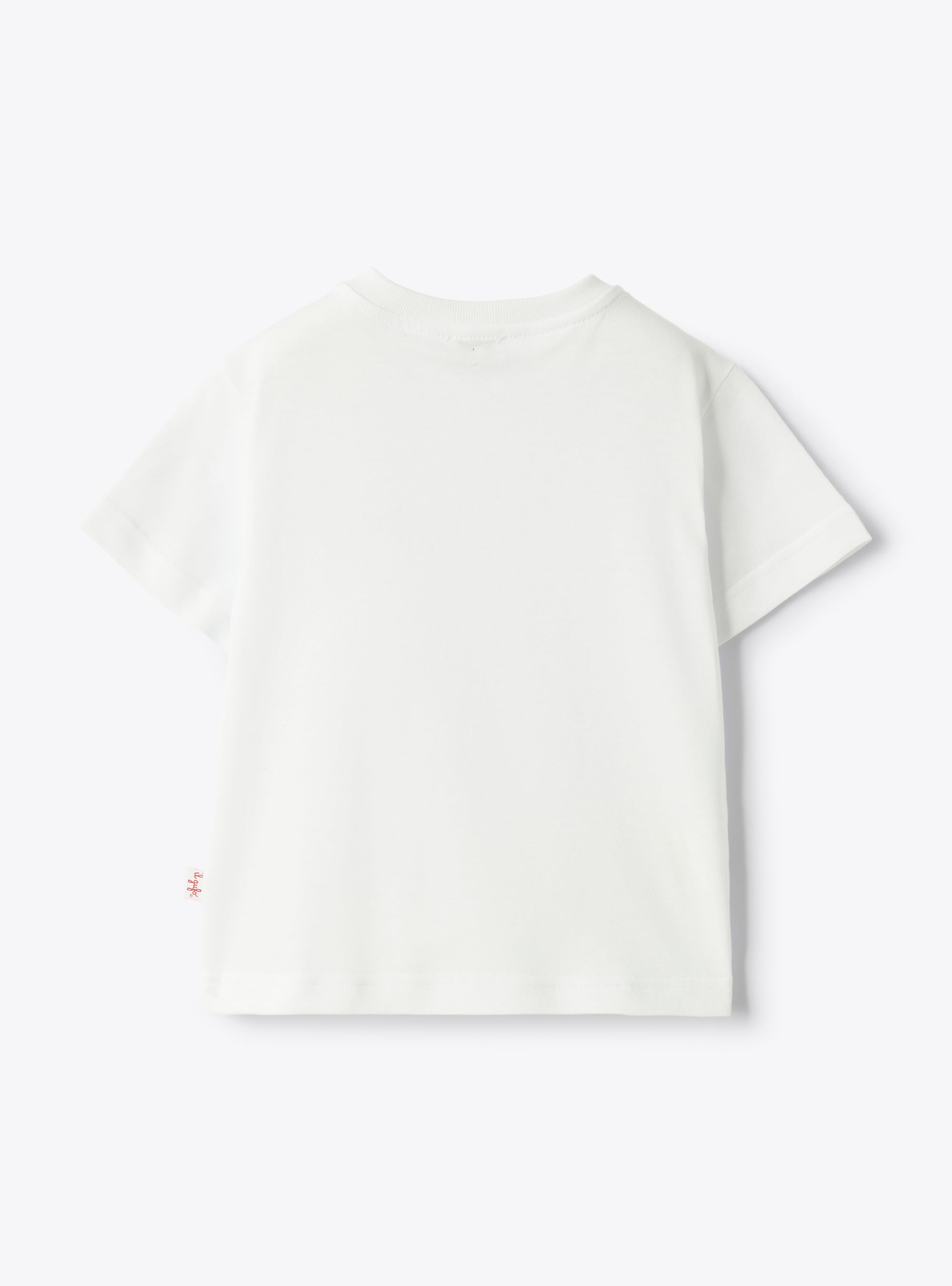 T-shirt in jersey con ricamo - Bianco | Il Gufo