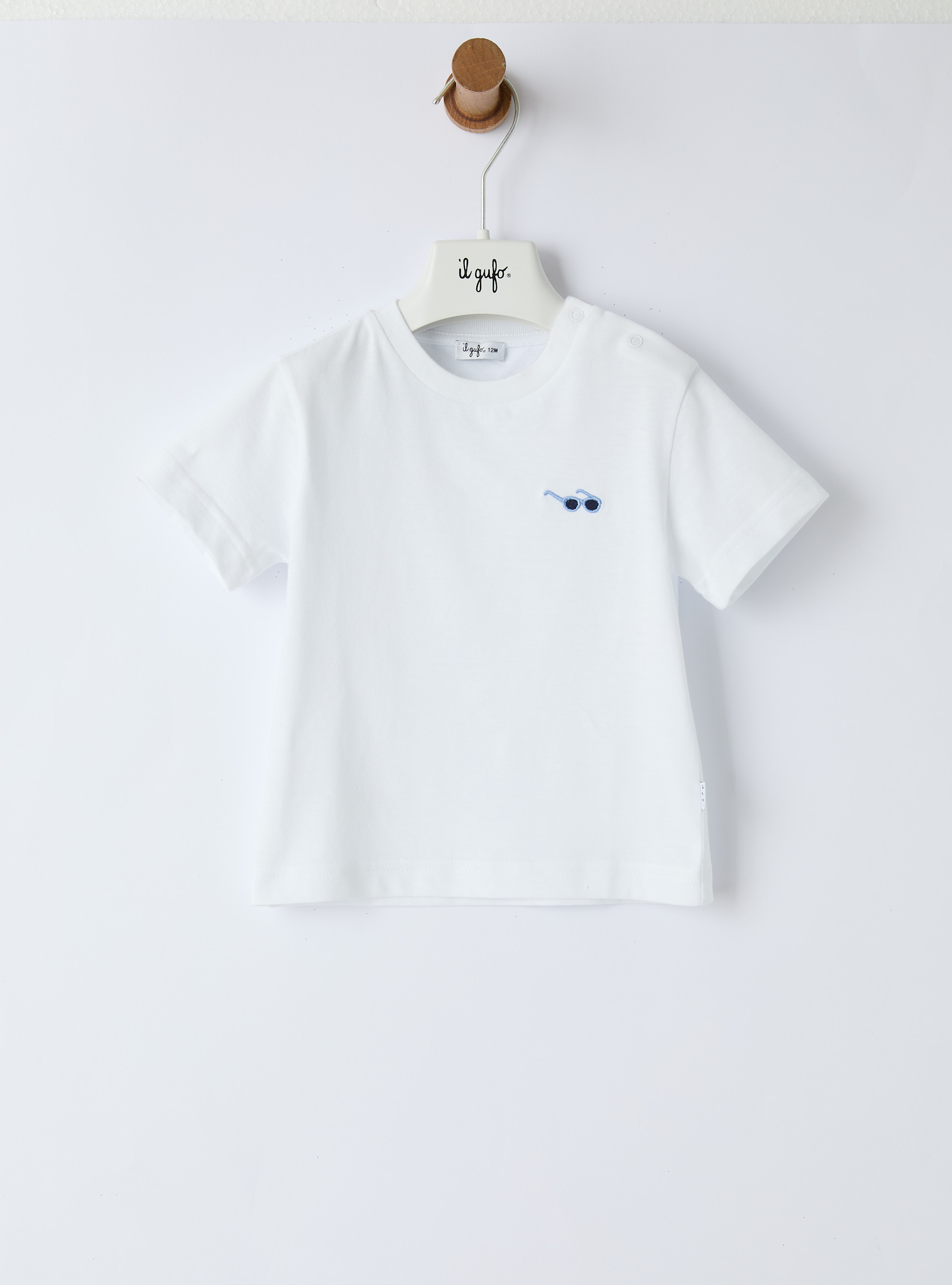 T-shirt in jersey con ricamo - T-shirt - Il Gufo