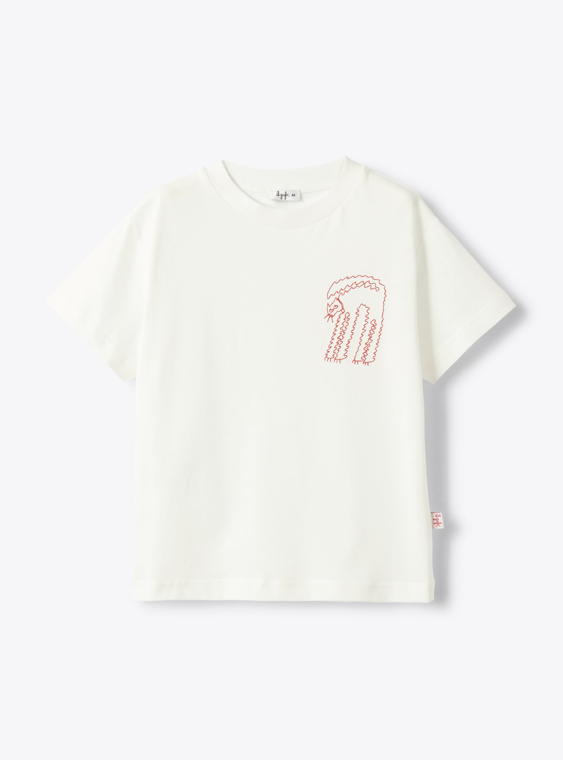 Jersey t-shirt with embroidery - T-shirts - Il Gufo