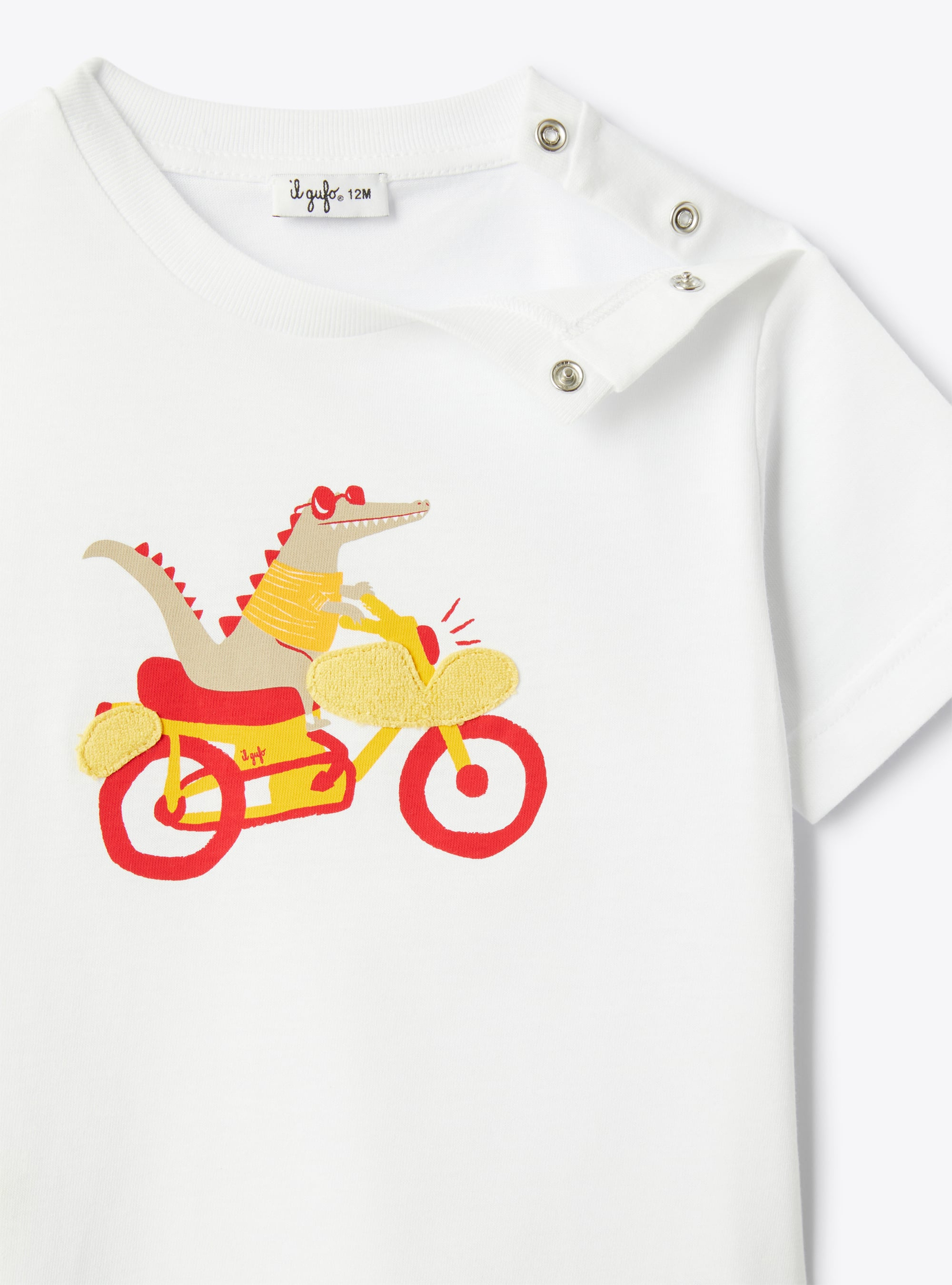 Jersey t-shirt with print - White | Il Gufo