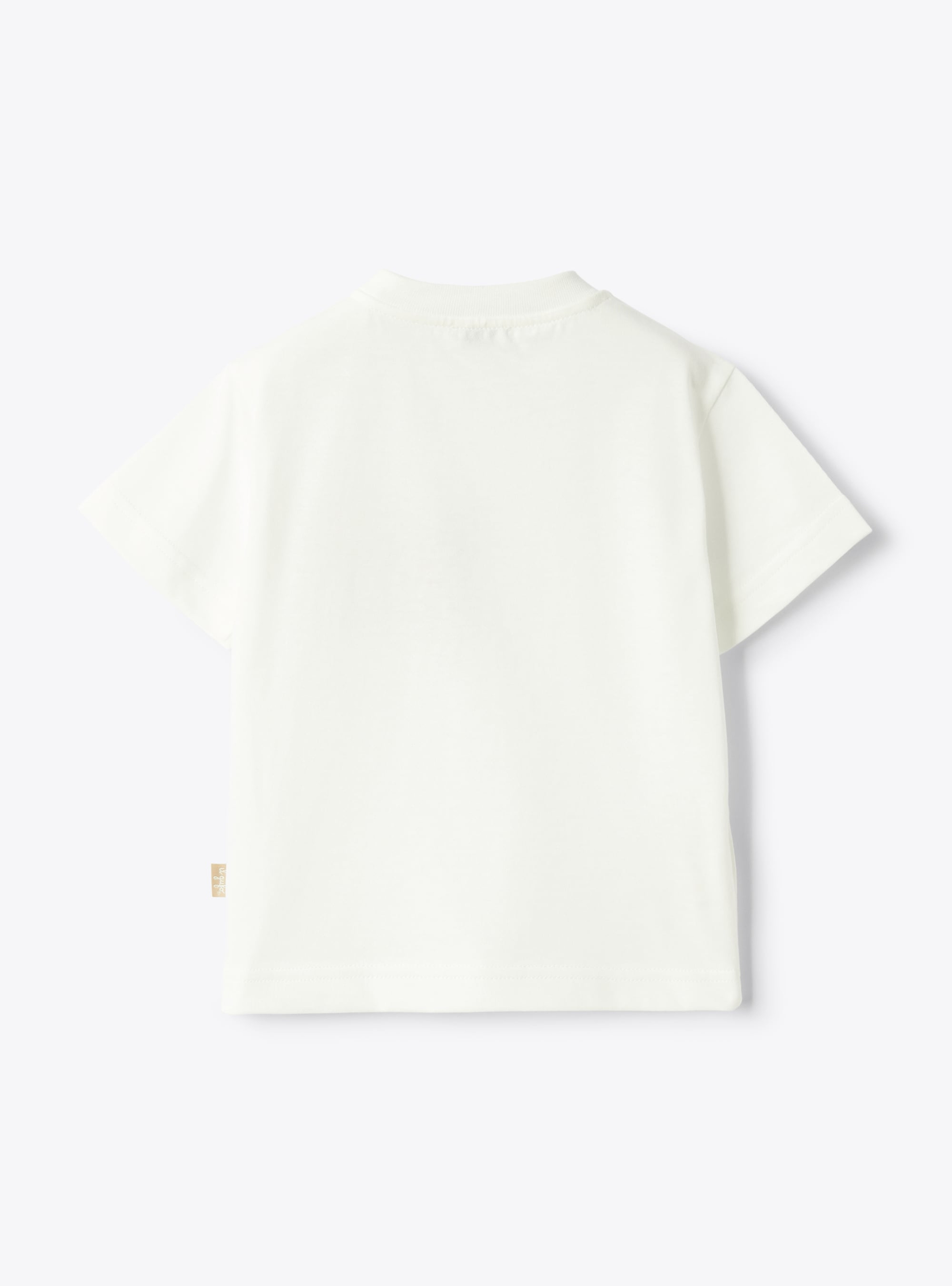 T-shirt in jersey con dettagli applicati - Bianco | Il Gufo