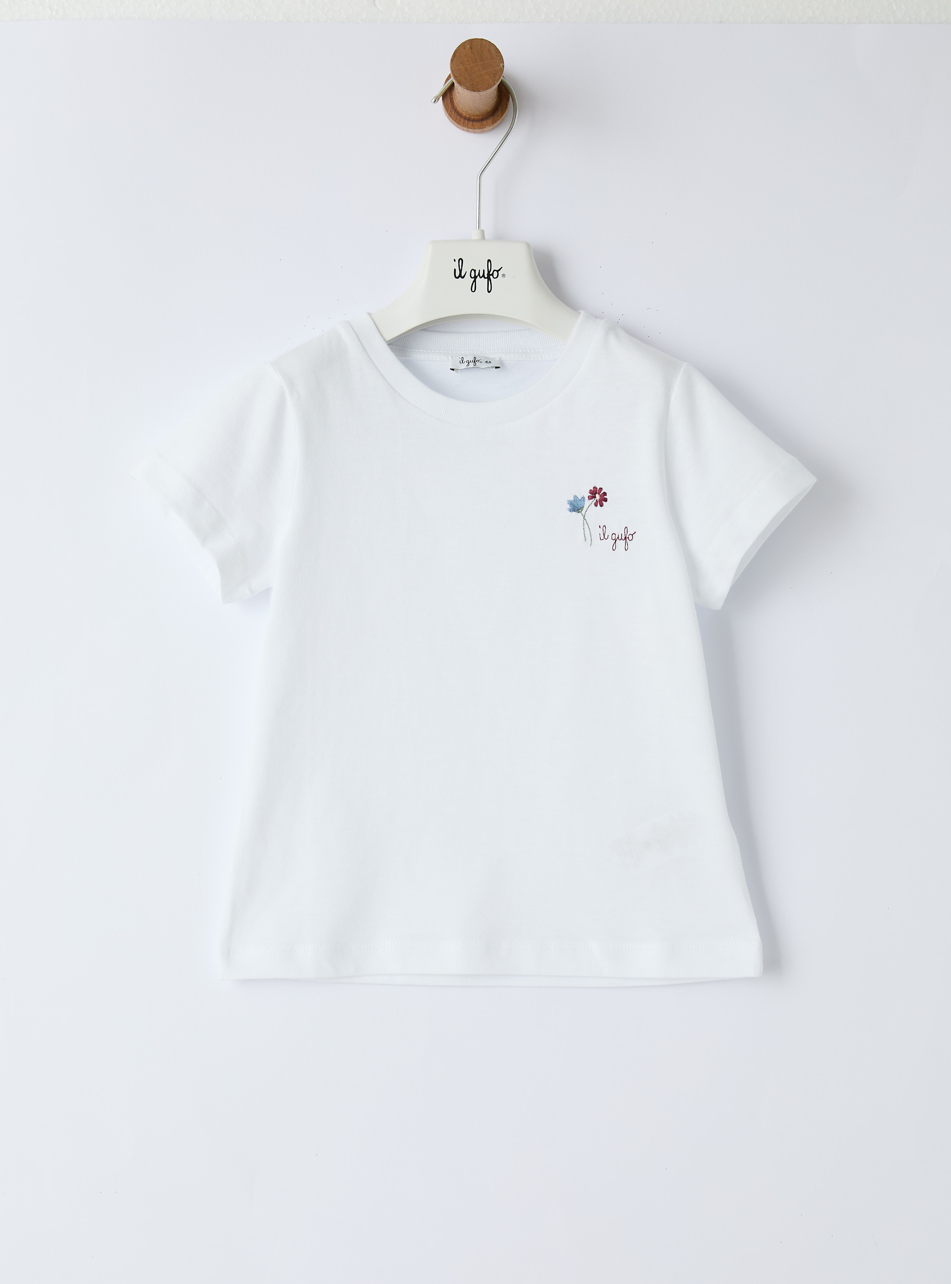 T-shirt con ricamo in jersey - T-shirt - Il Gufo