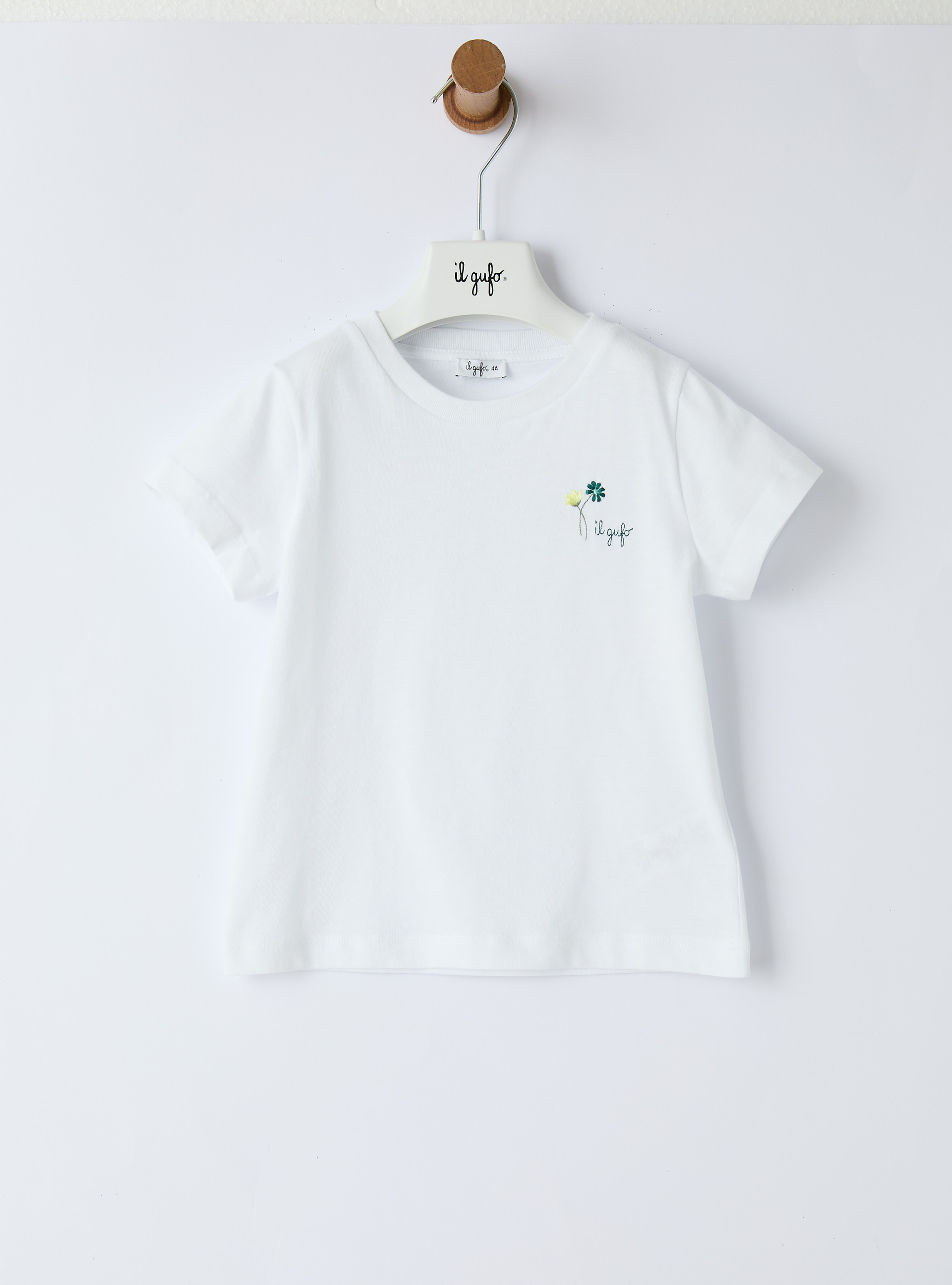 T-shirt con ricamo in jersey - T-shirt - Il Gufo