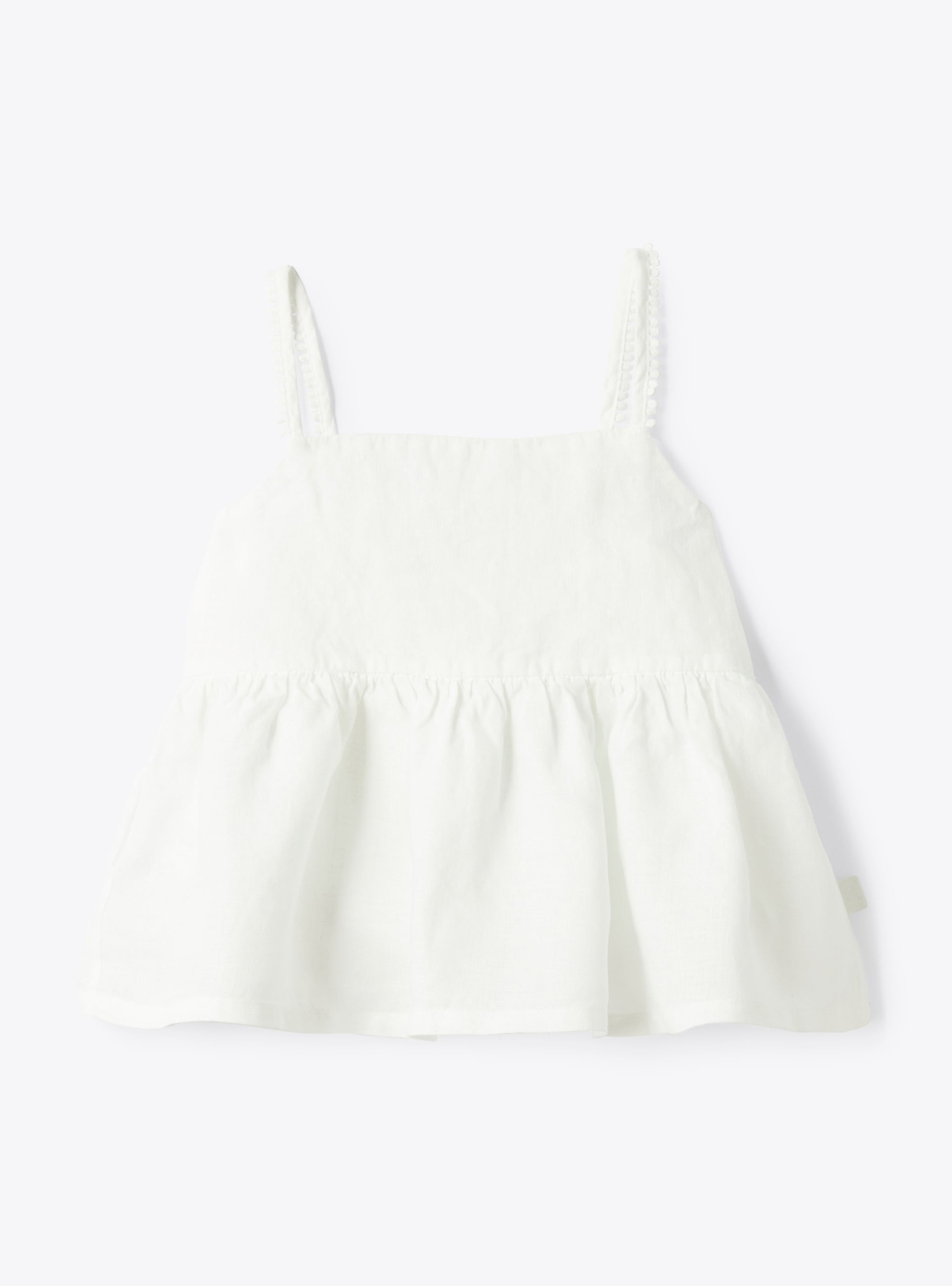 Linen top with a ruffle - Shirts - Il Gufo