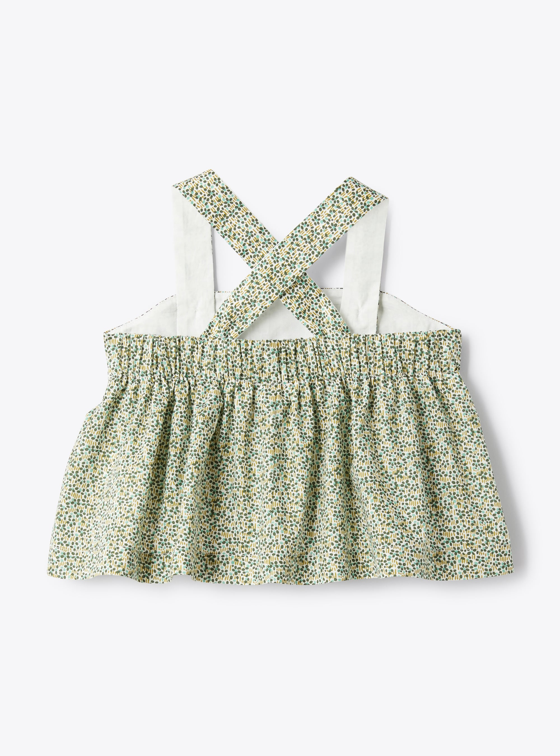 Top aus Liberty Fabric - Grün | Il Gufo