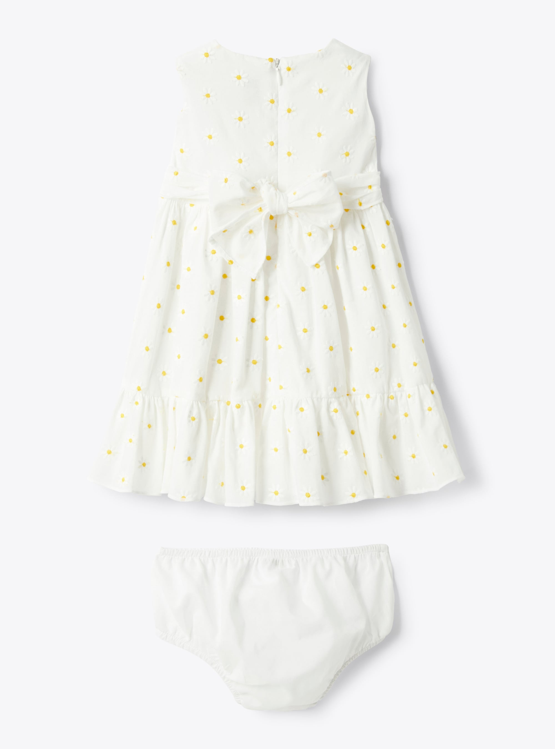 Dress in muslin with floral embroidery - White | Il Gufo