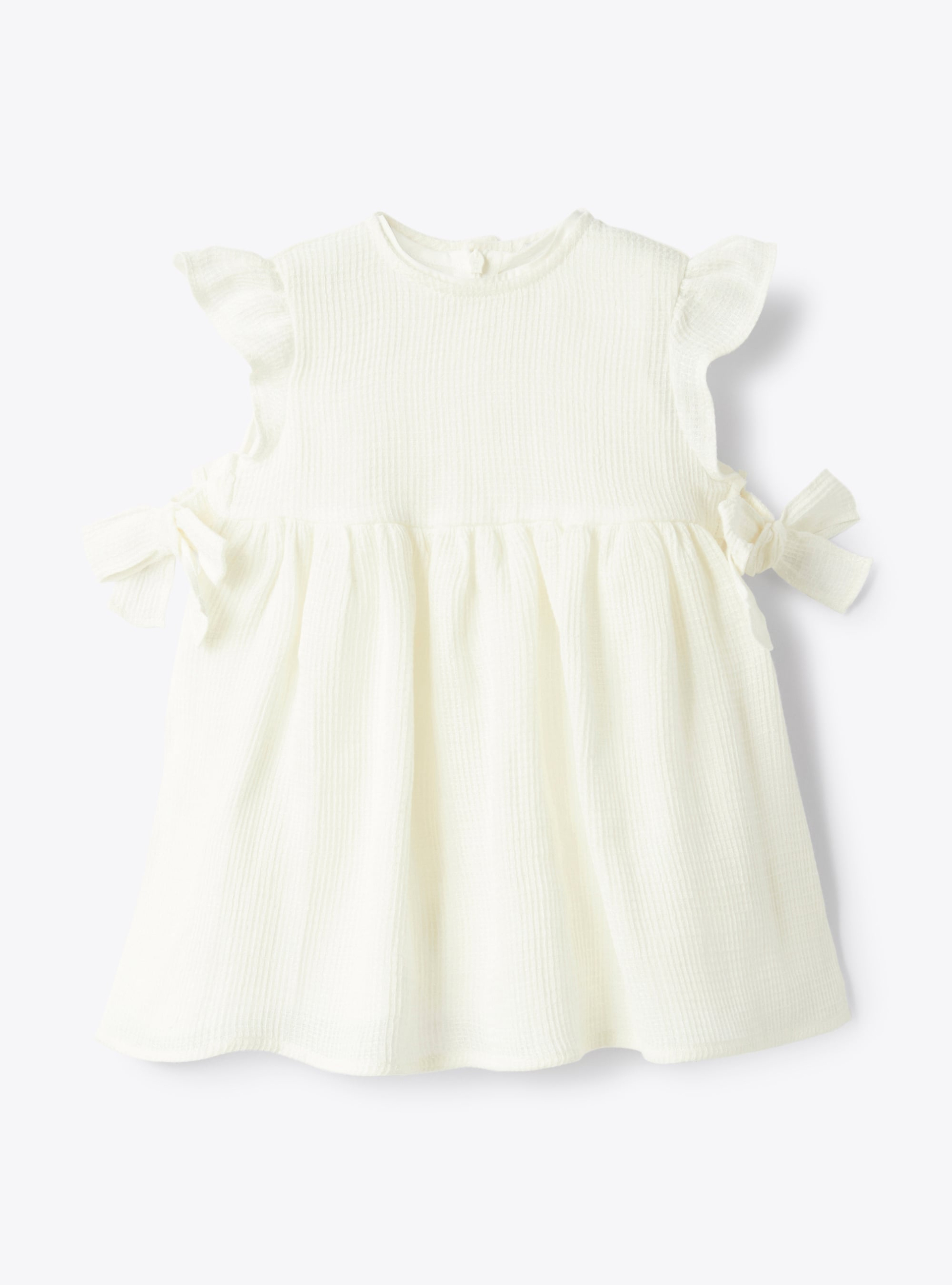 Sleeveless dress in waffle linen - Dresses - Il Gufo