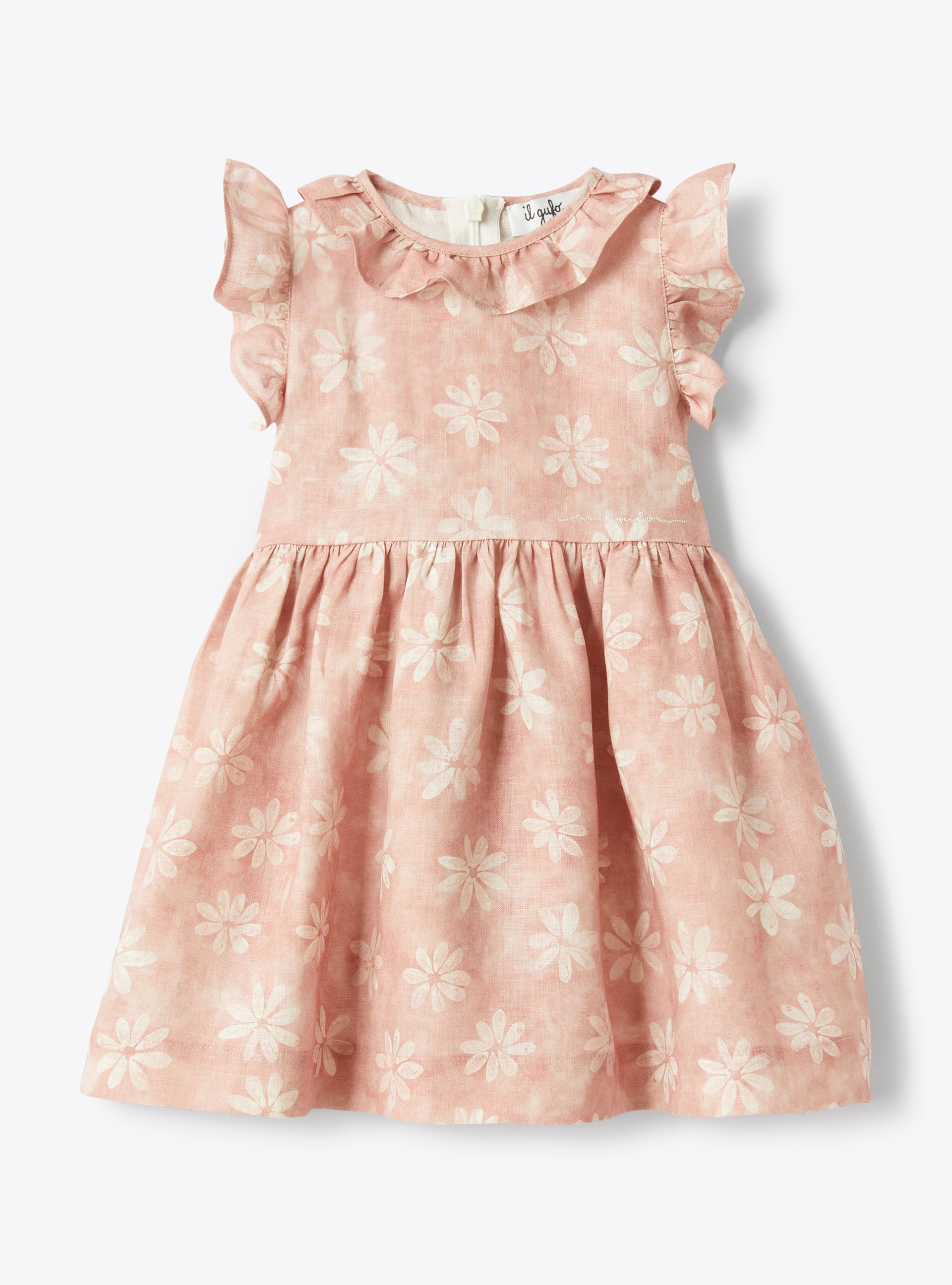 Sleeveless dress with a  floral print - Dresses - Il Gufo