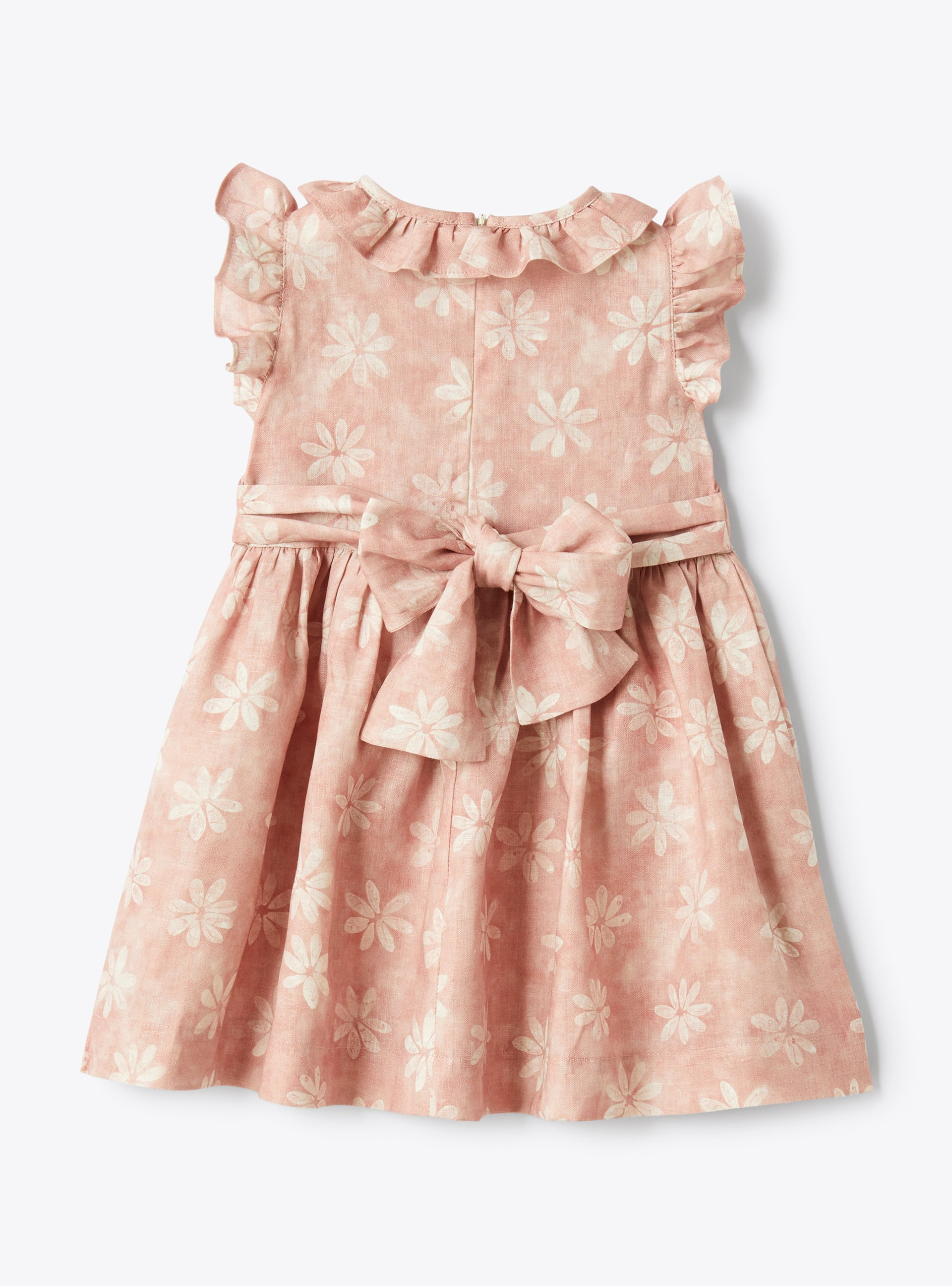 Sleeveless dress with a  floral print - Pink | Il Gufo