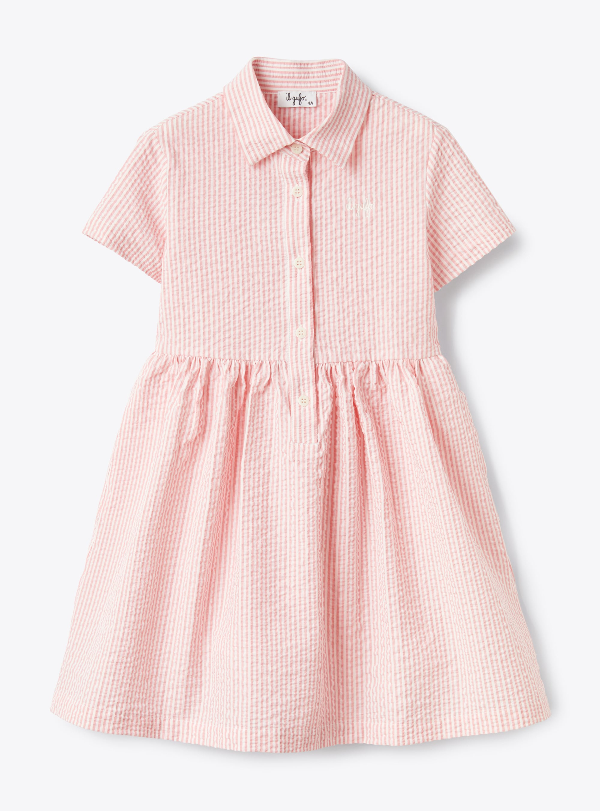 Striped seersucker shirt dress - Dresses - Il Gufo