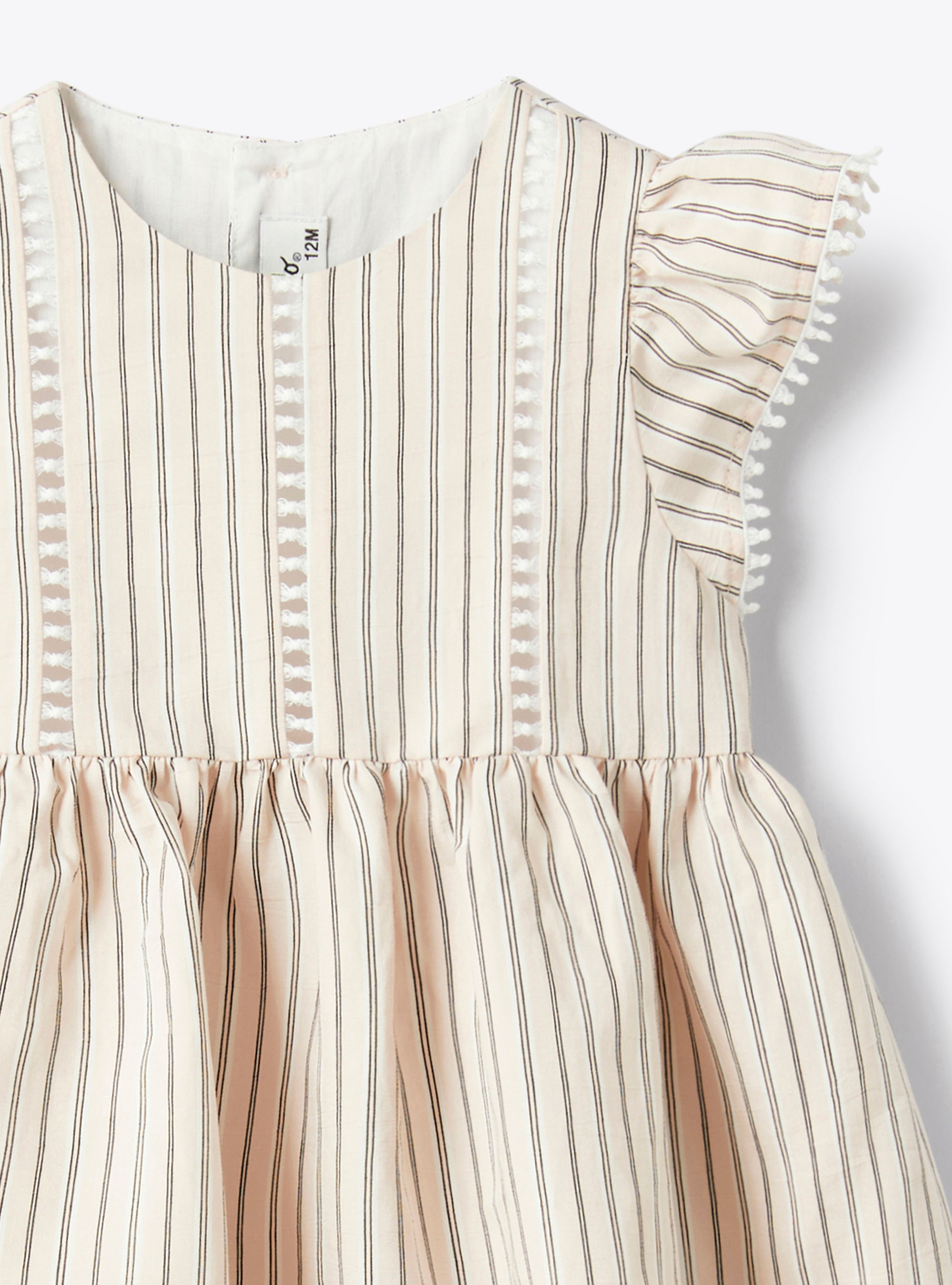 Viscose dress with ruffles - Pink | Il Gufo