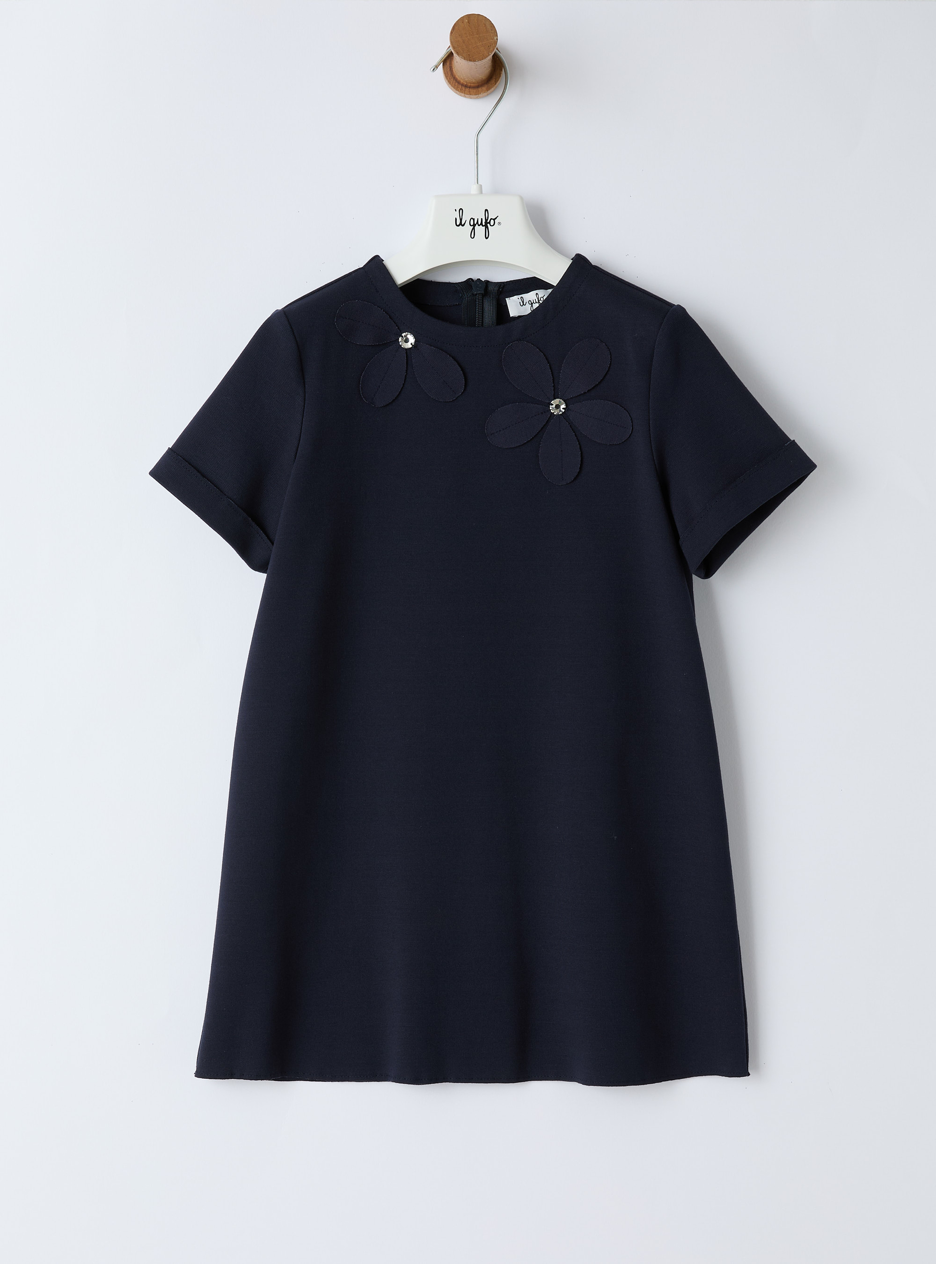 Trapeze dress in Milano stitch - Dresses - Il Gufo