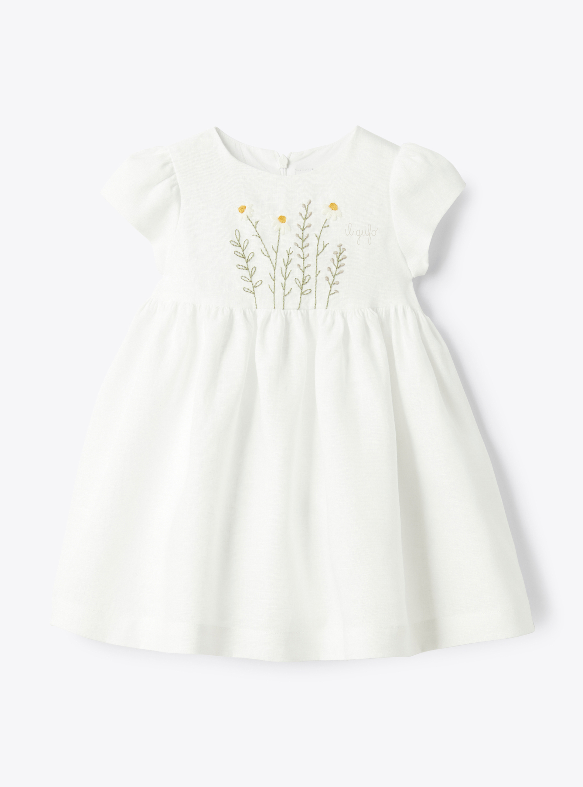 Robe en lin avec broderies - Robes - Il Gufo