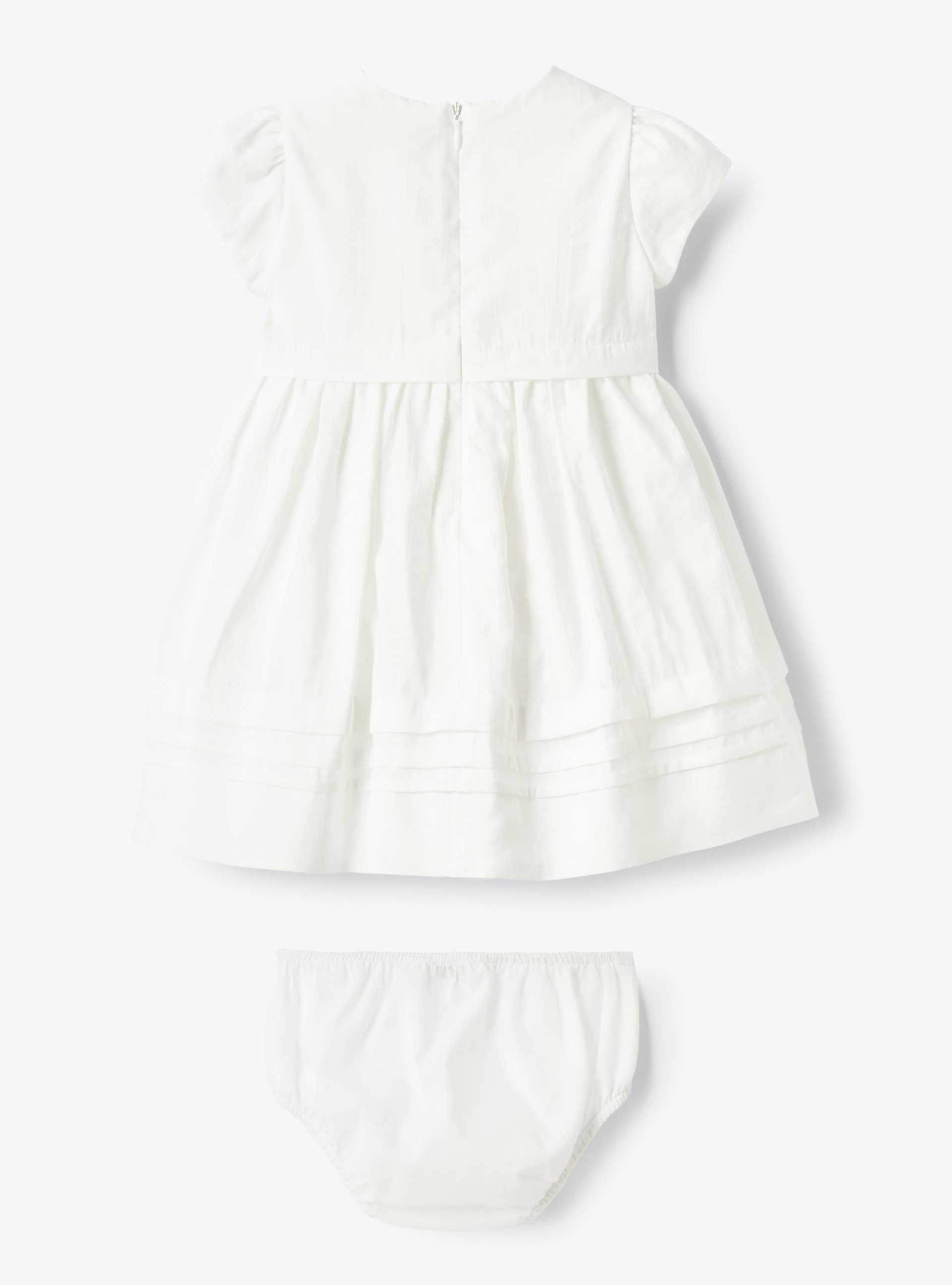 Viscose poplin dress - White | Il Gufo