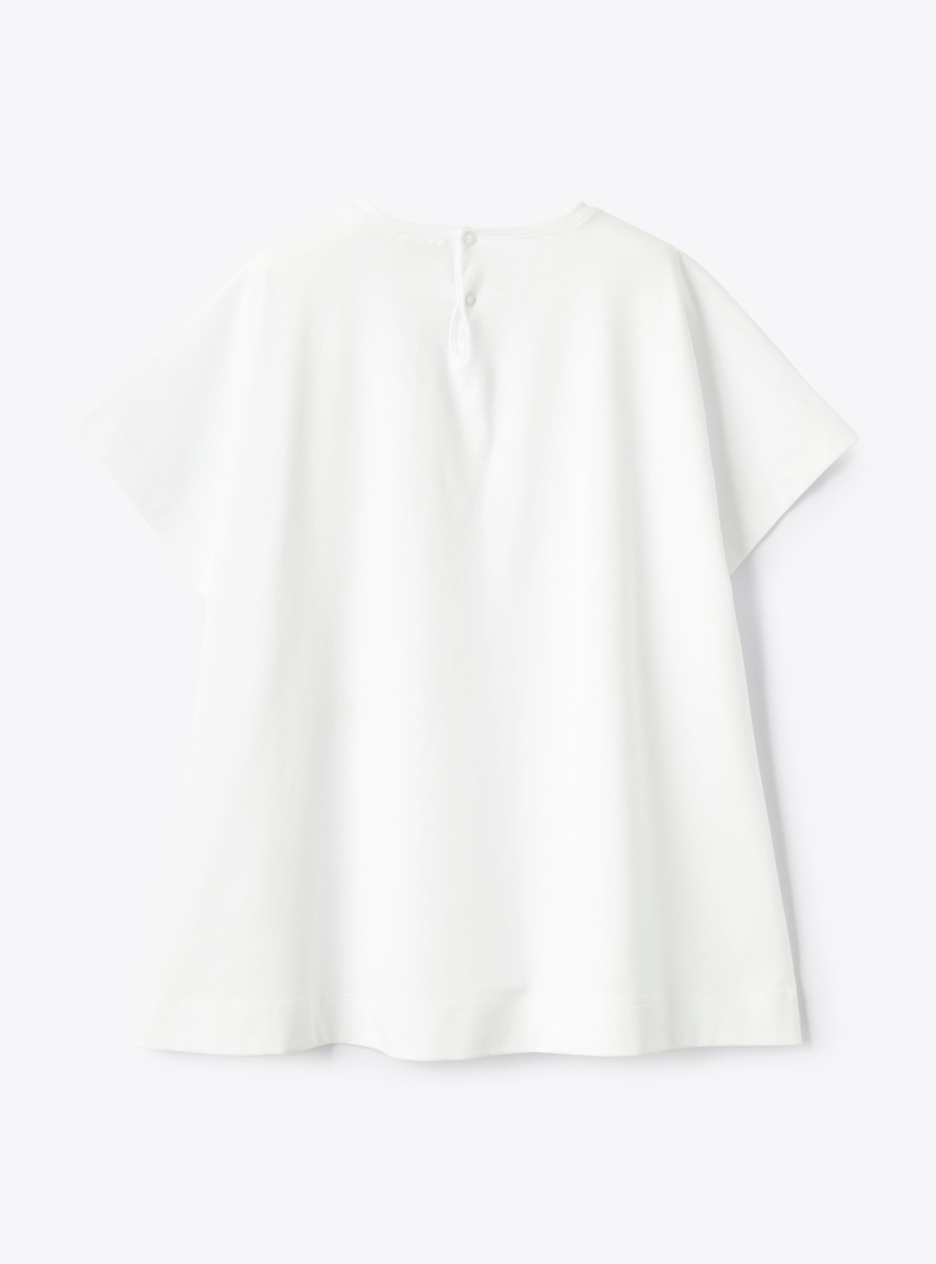 Jersey dress with applications - White | Il Gufo