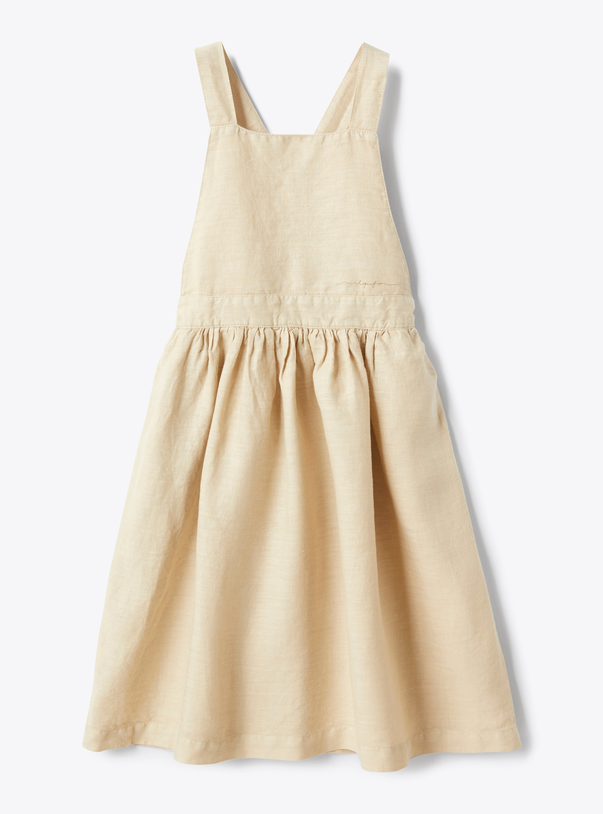 Linen pinafore dress - Dresses - Il Gufo