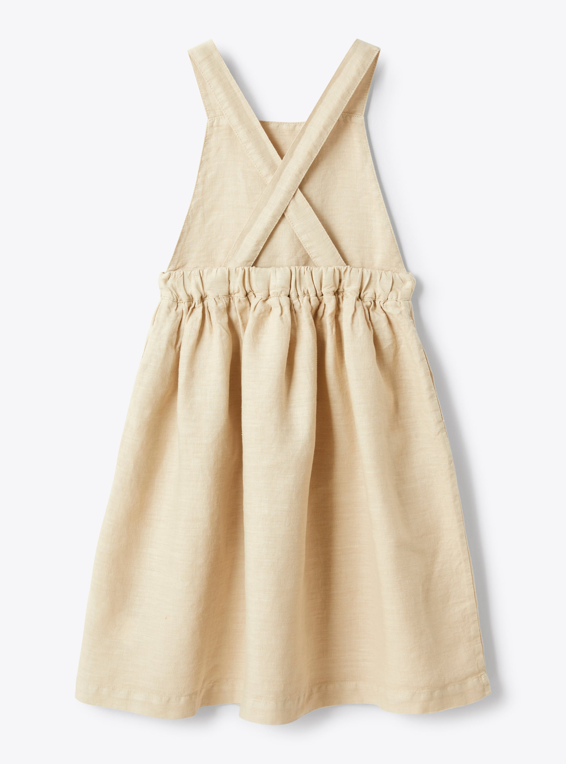 Abito salopette in lino - Beige | Il Gufo