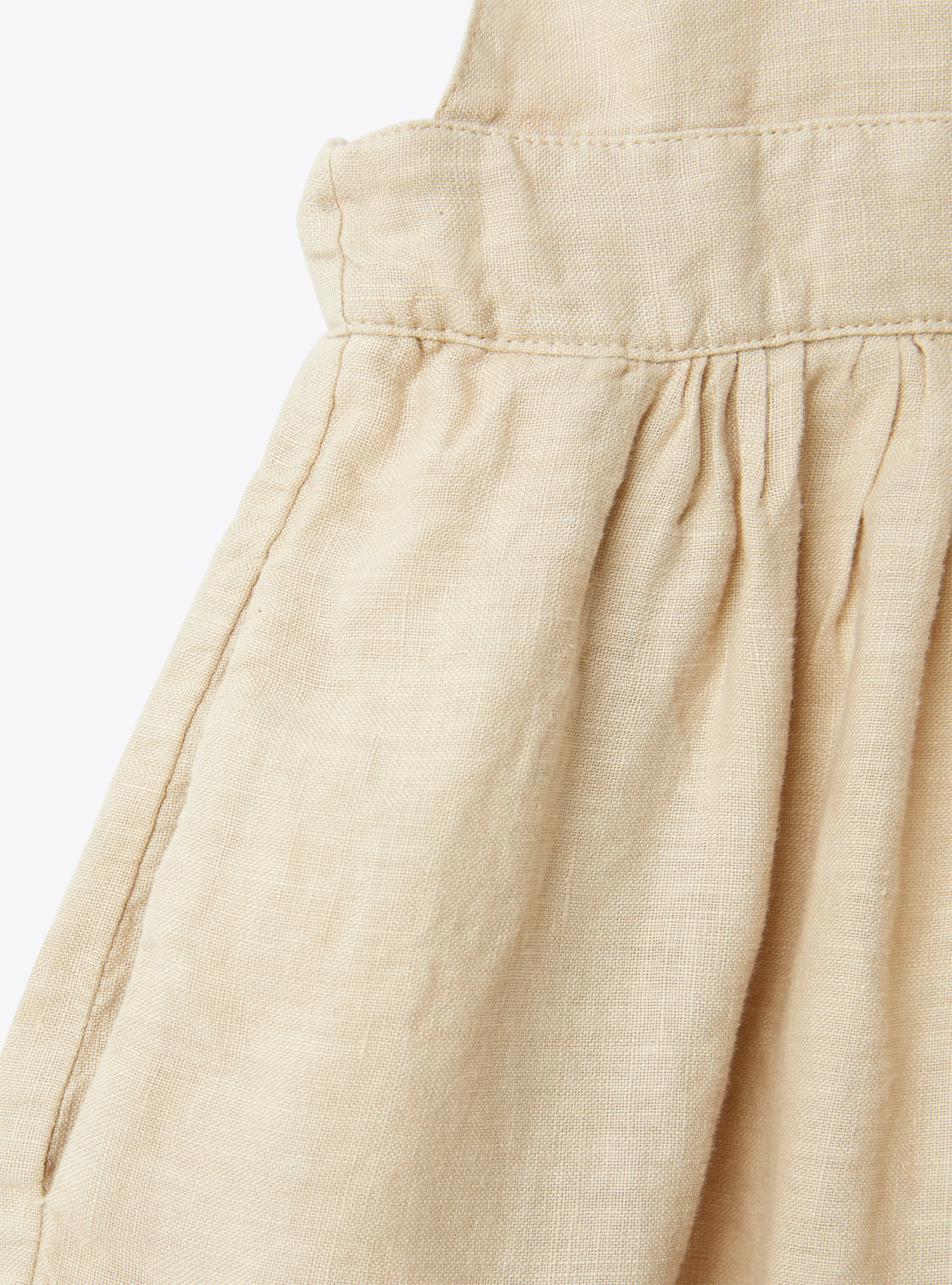 Abito salopette in lino - Beige | Il Gufo
