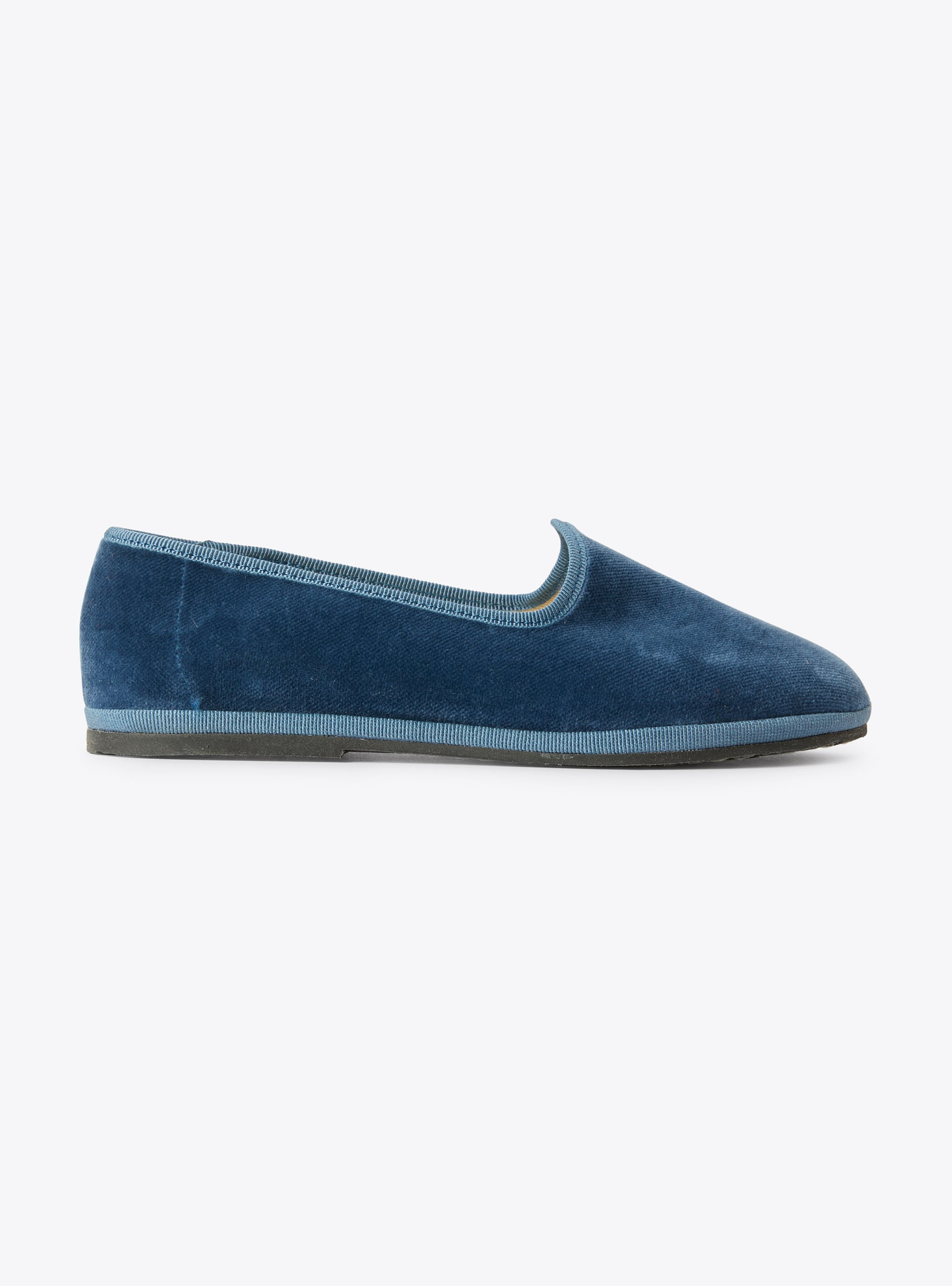 Slippers in velluto - Azzurro | Il Gufo