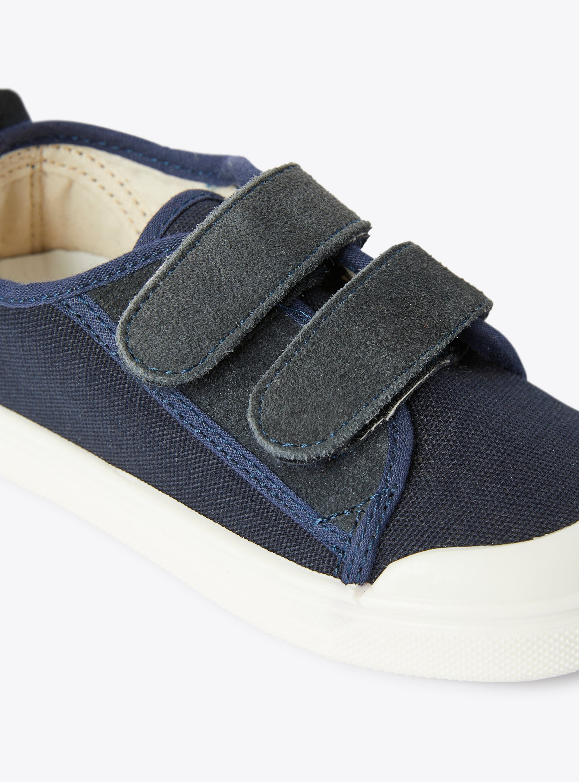 Canvas-Sneaker mit Klettverschluss - Blau | Il Gufo