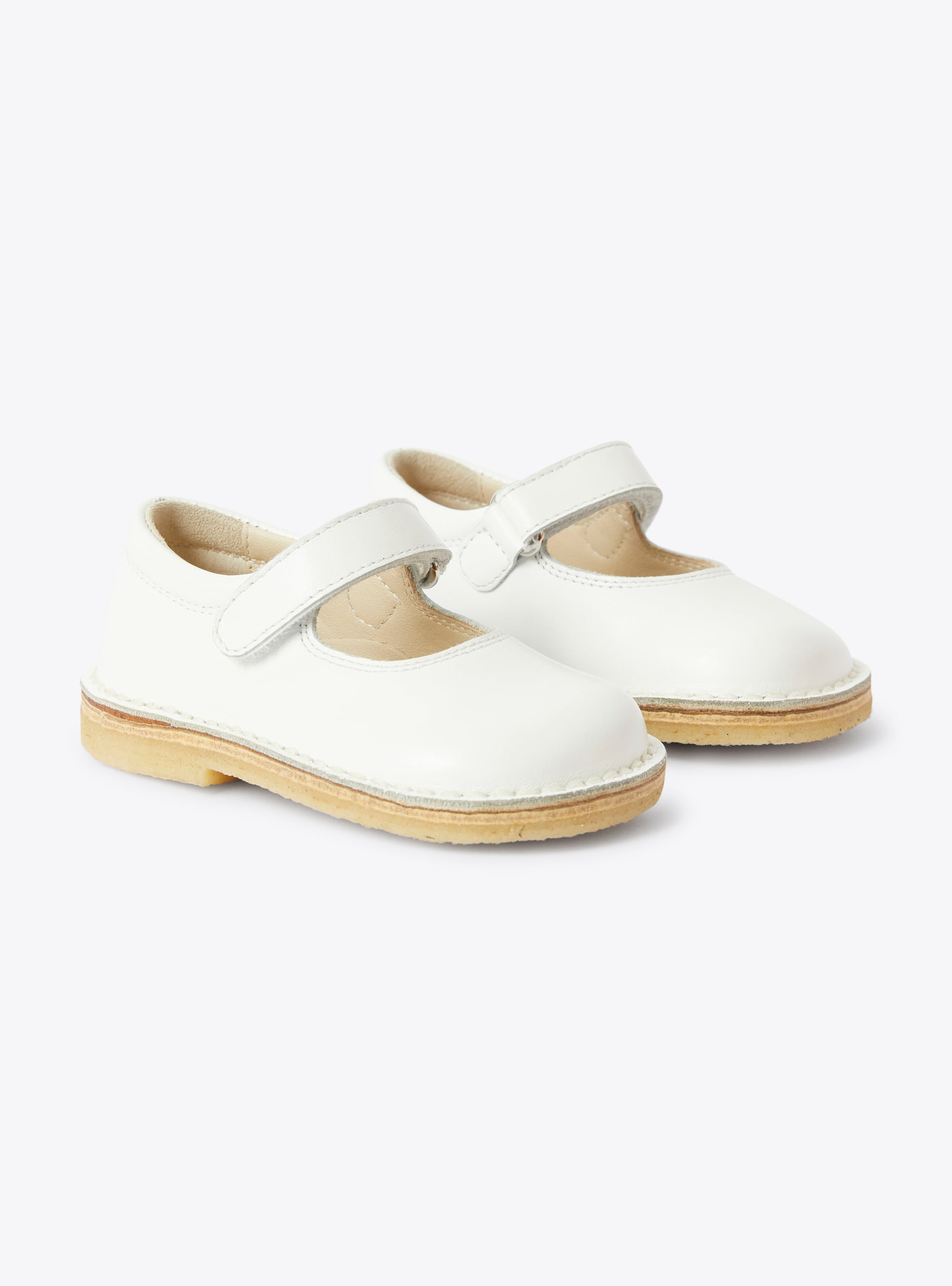 Leather sandal with ankle strap - White | Il Gufo